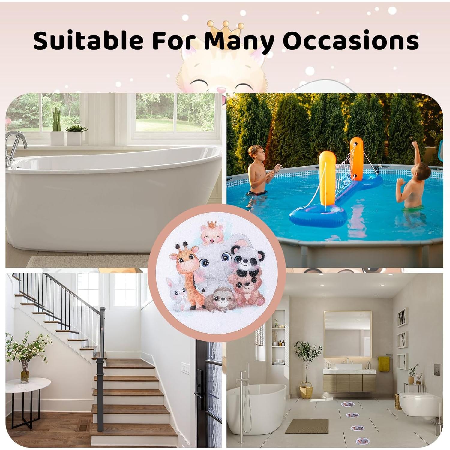 Calcomanías Antideslizantes para Baño XURI 10pcs Animales 19cm