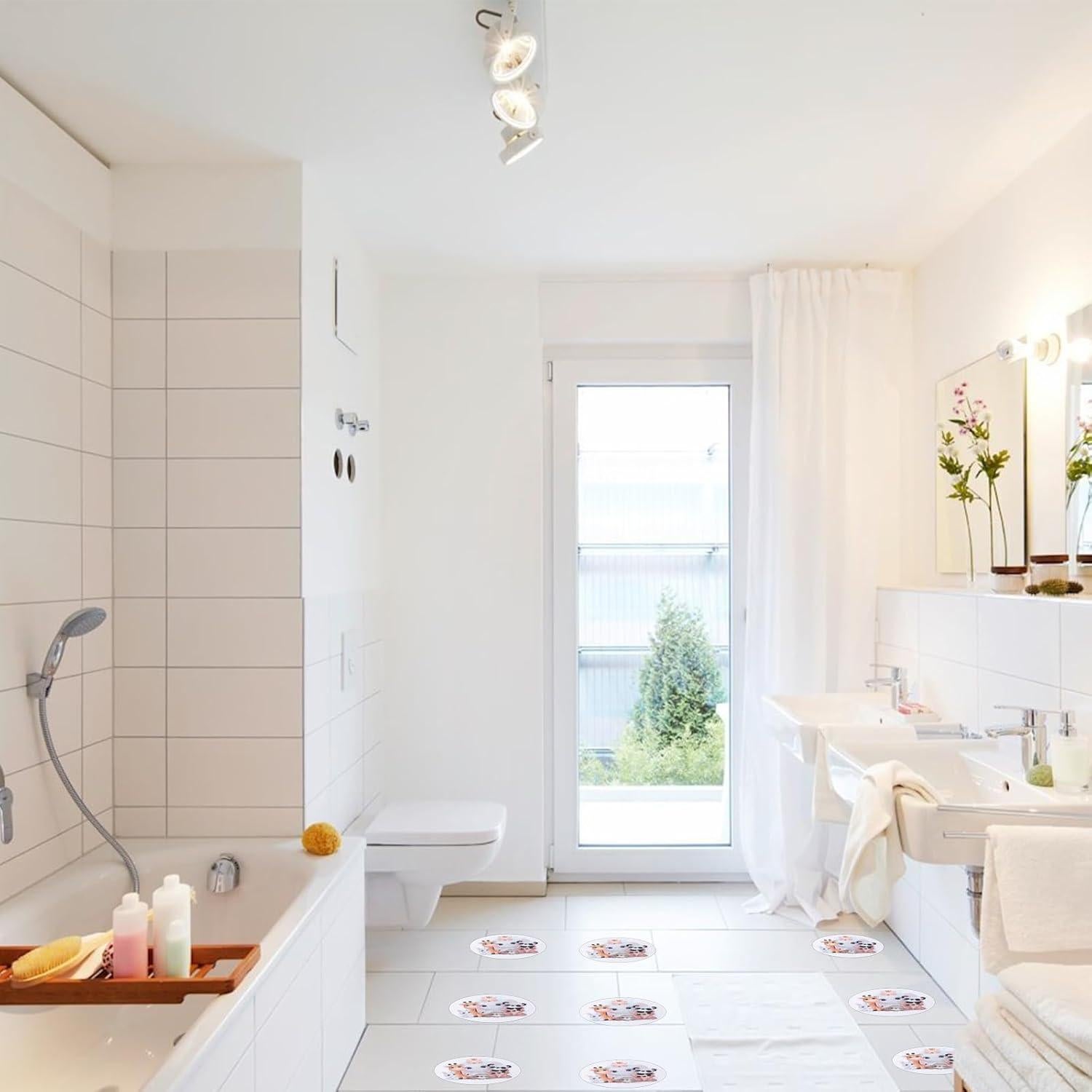 Calcomanías Antideslizantes para Baño XURI 10pcs Animales 19cm