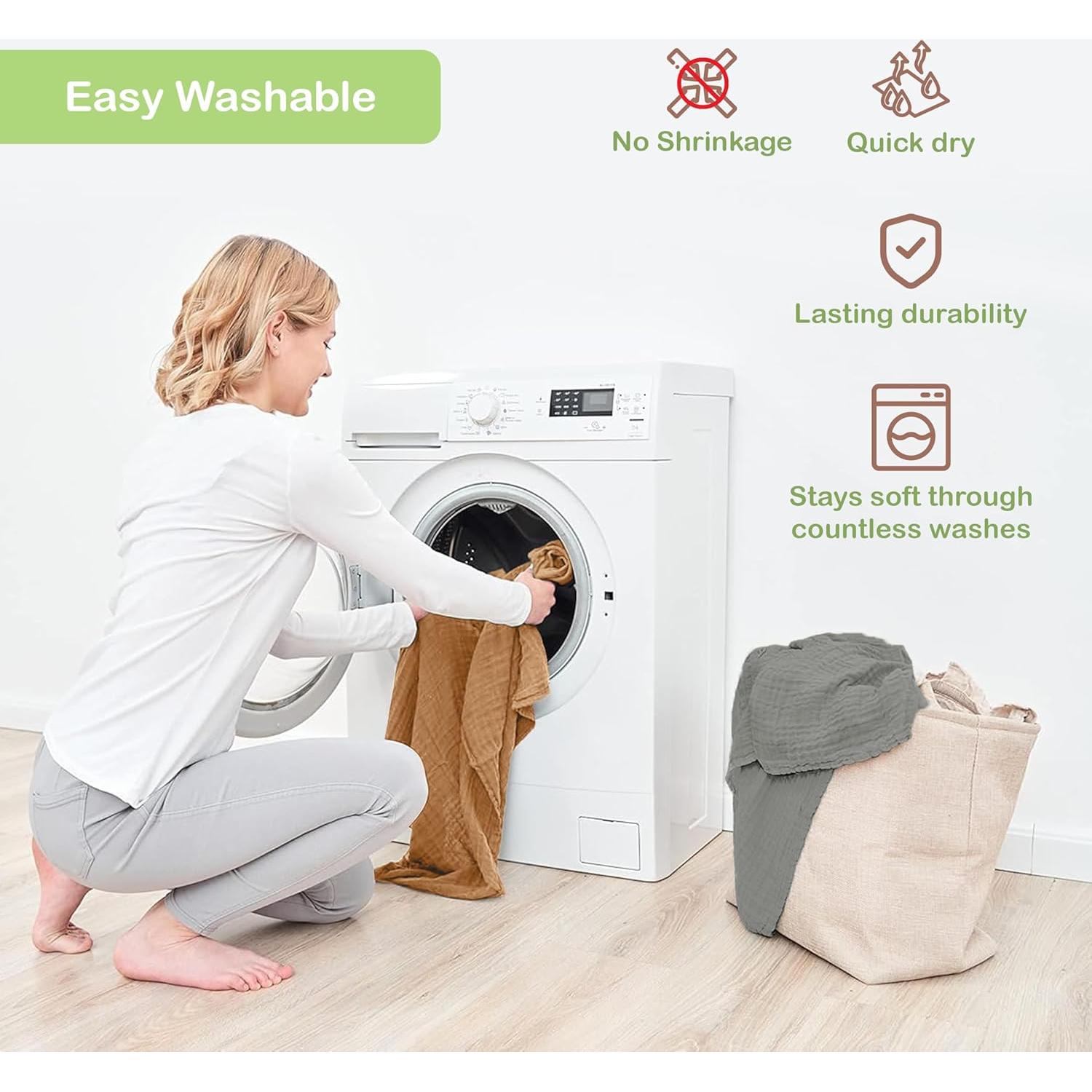 Manta de Muselina Algodón Orgánico Infancie 119x119 cm Oro/Salmón