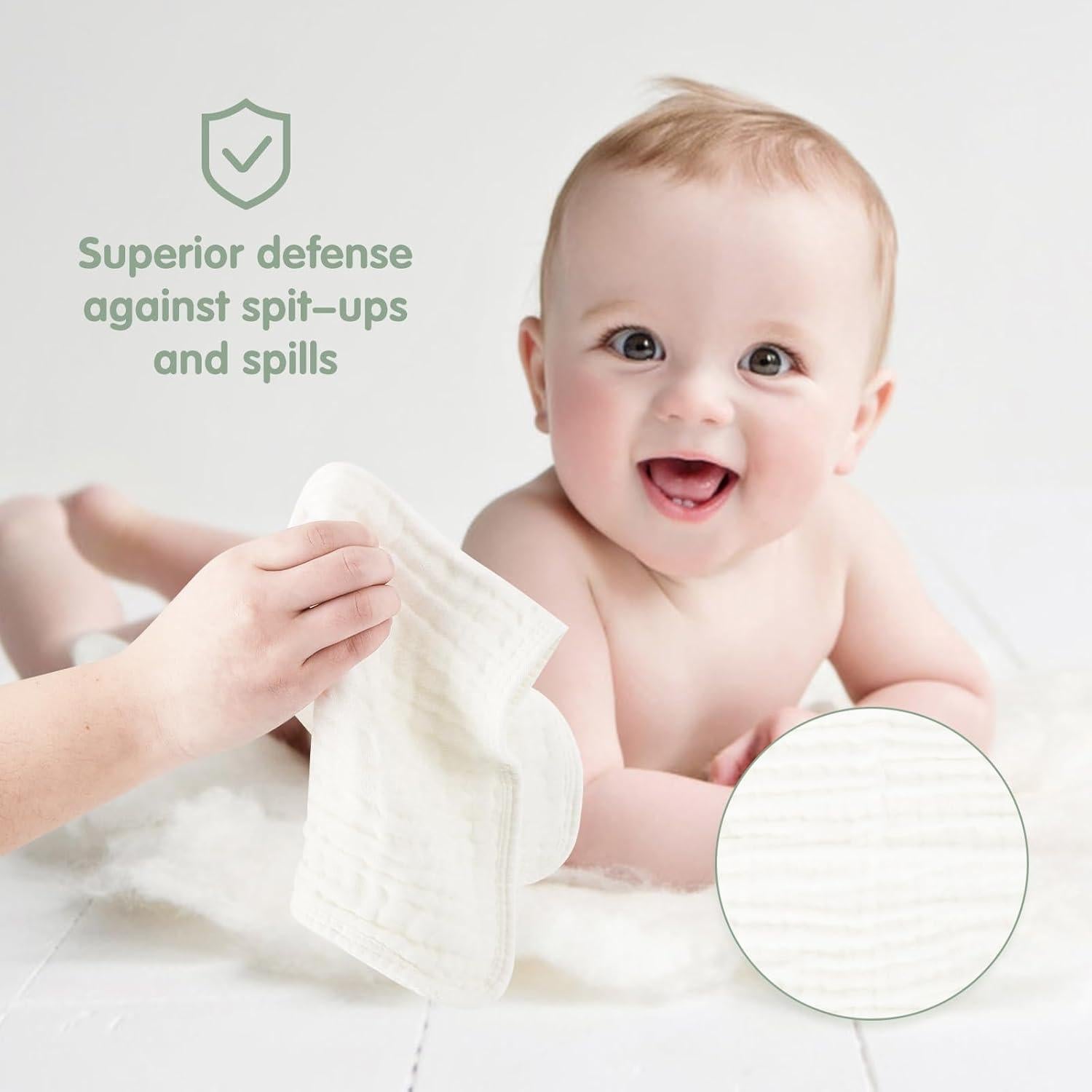 Juego de Paños de Muselina Arnzion 100% Algodón 10 Unidades