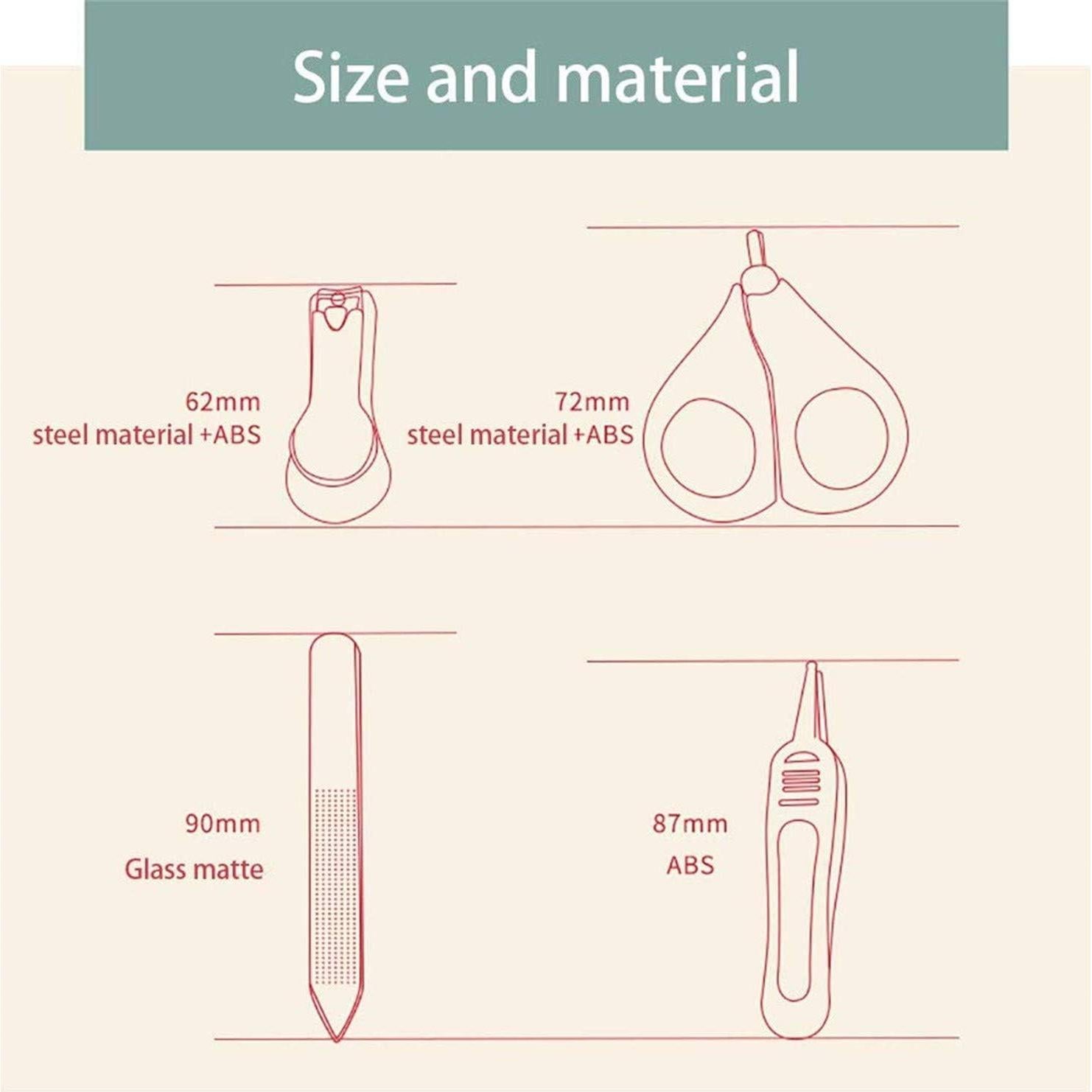 Kit de Cuidado de Uñas para Bebés Emoly 4 en 1 Acero Inoxidable