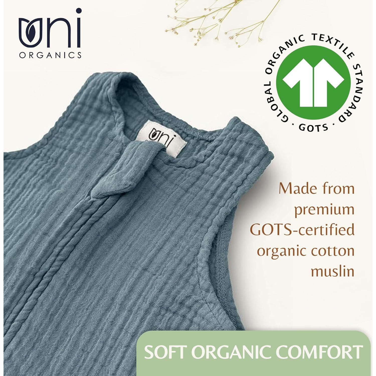 Saco de Sueño Algodón Orgánico Uni Organics 6-12 Meses 1.0 Tog