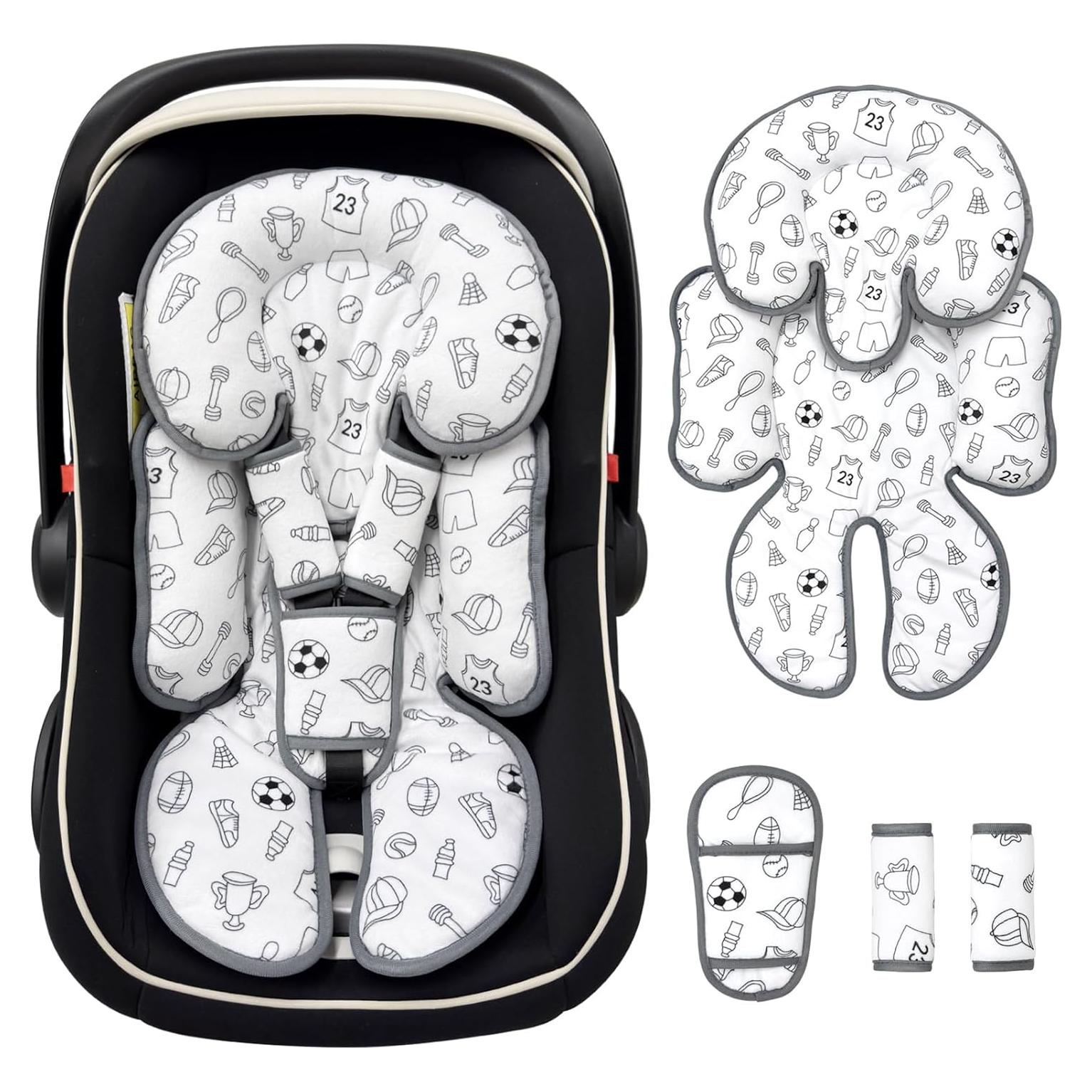 Cojín Inserto para Asiento de Auto Bebé Deportes 63x33cm