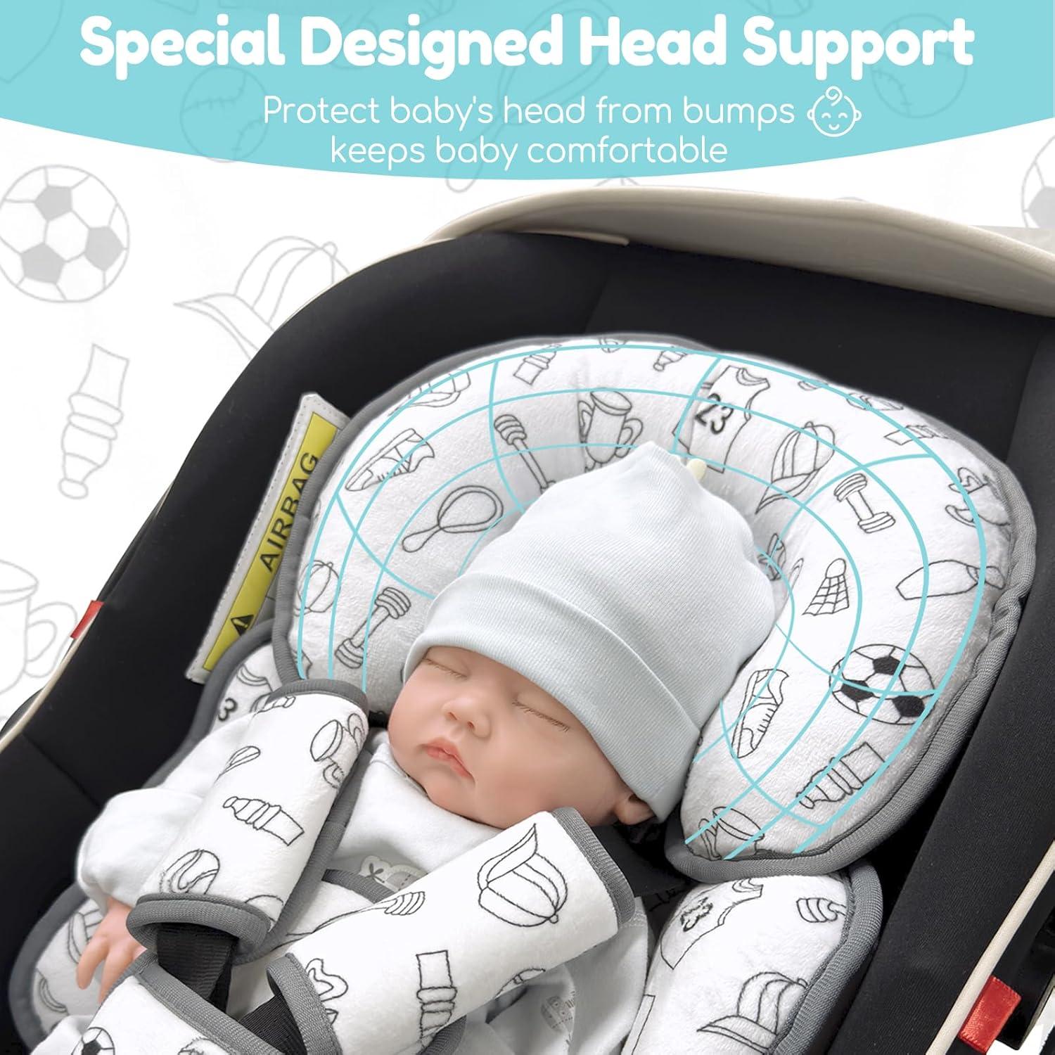 Cojín Inserto para Asiento de Auto Bebé Deportes 63x33cm