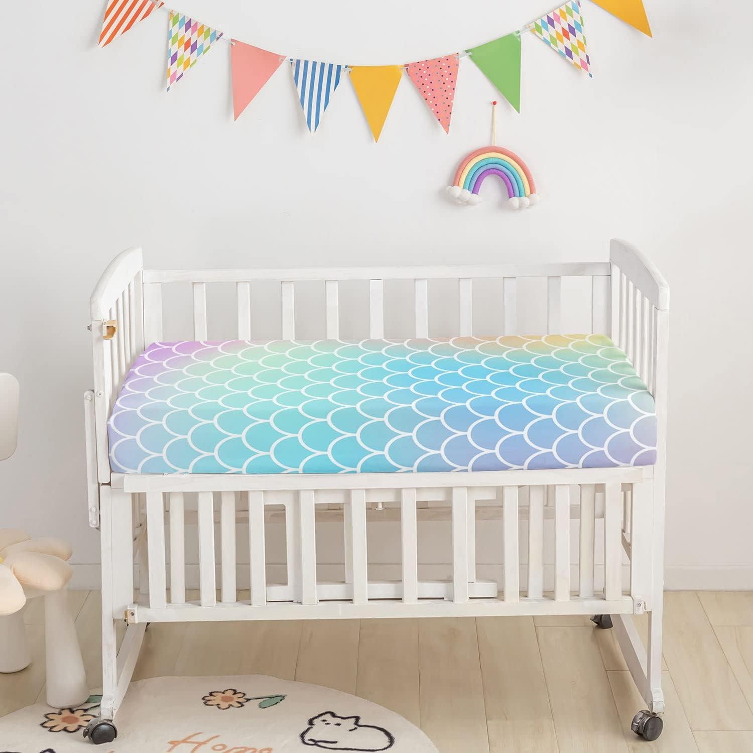 Juego de Ropa de Cuna 3 Piezas Datura home Sirena Arcoíris