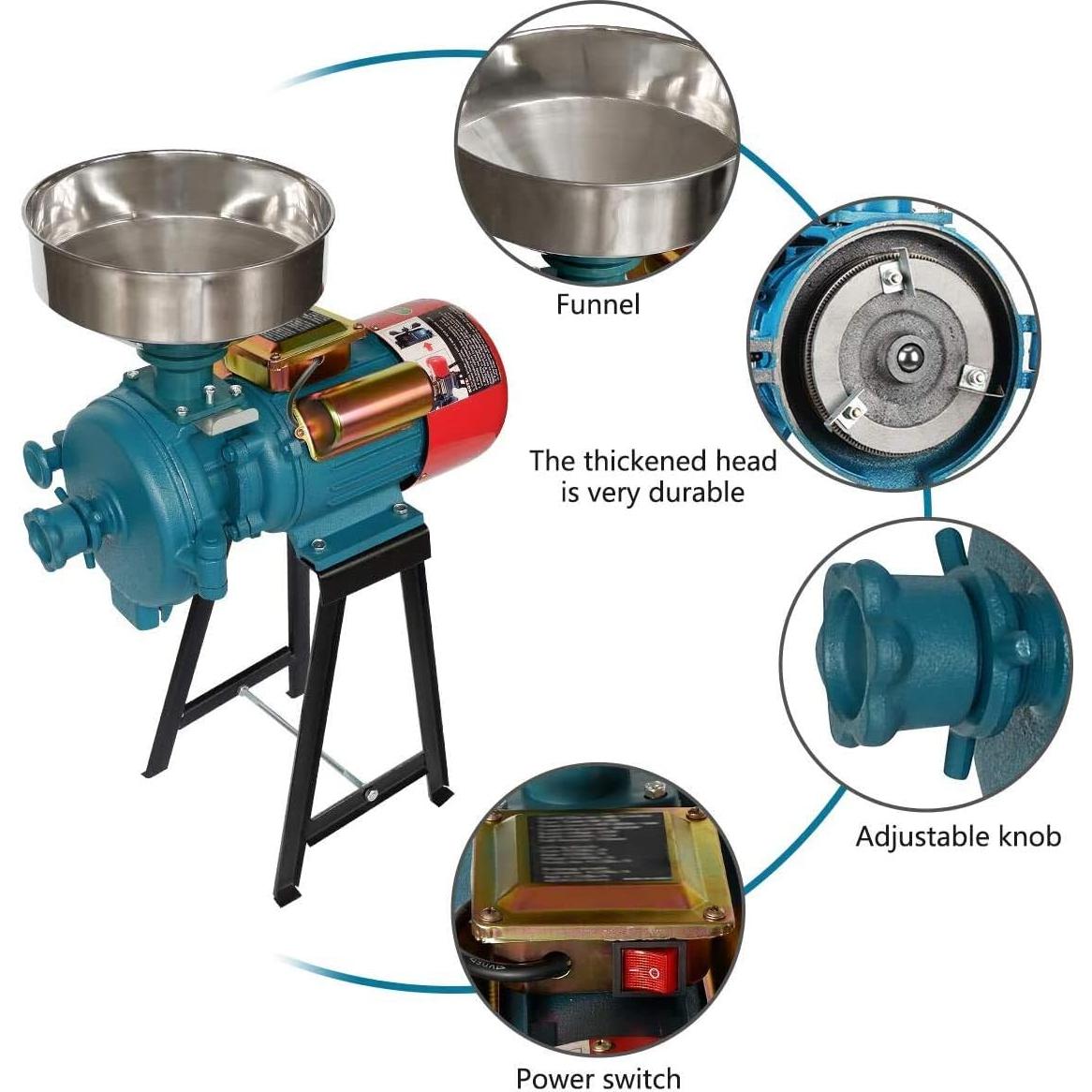 Molino de Grano Eléctrico LILYPELLE 3000W para Maíz y Cereales