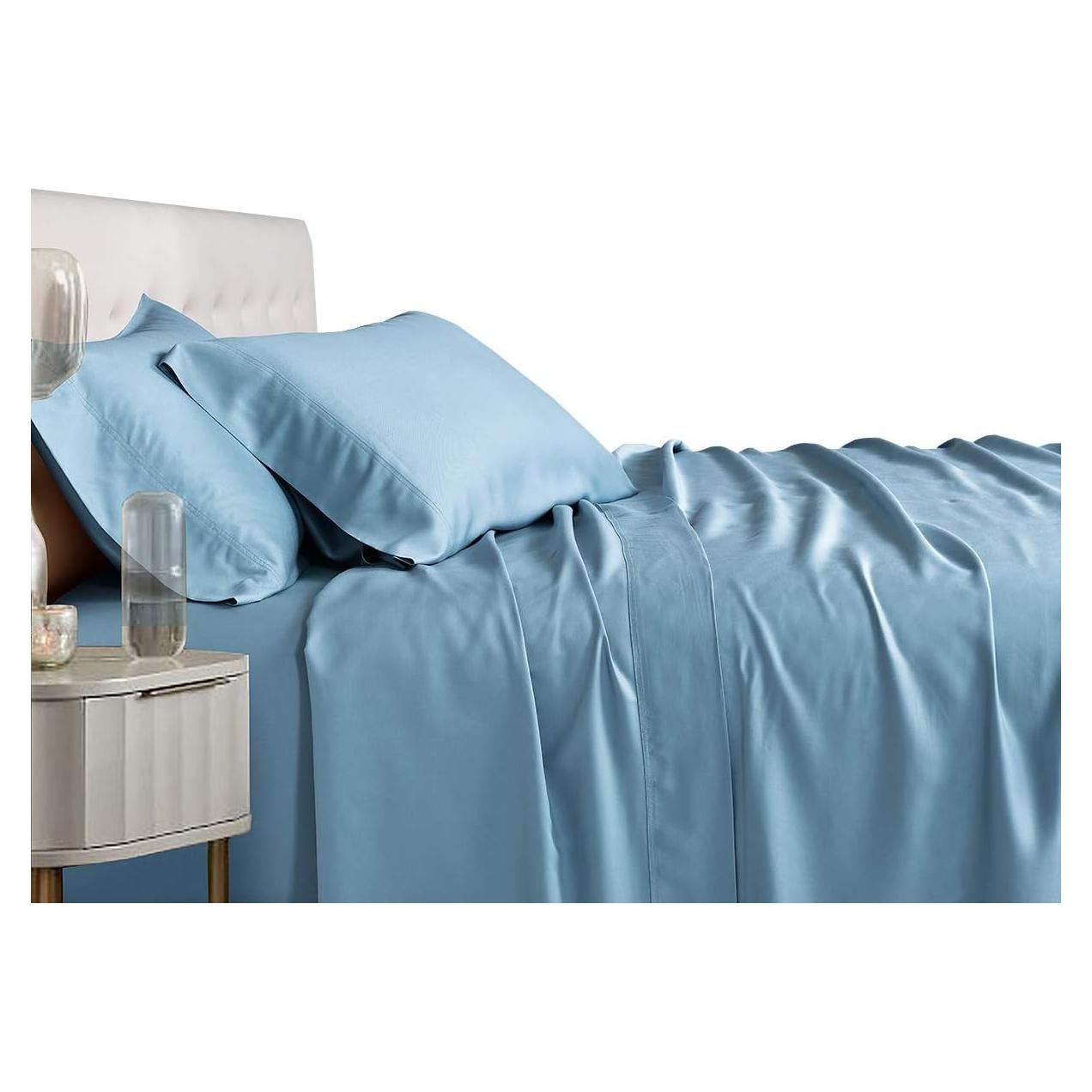 Juego de Sábanas Twin XL Royal Hotel 100% Viscosa Bambú Azul