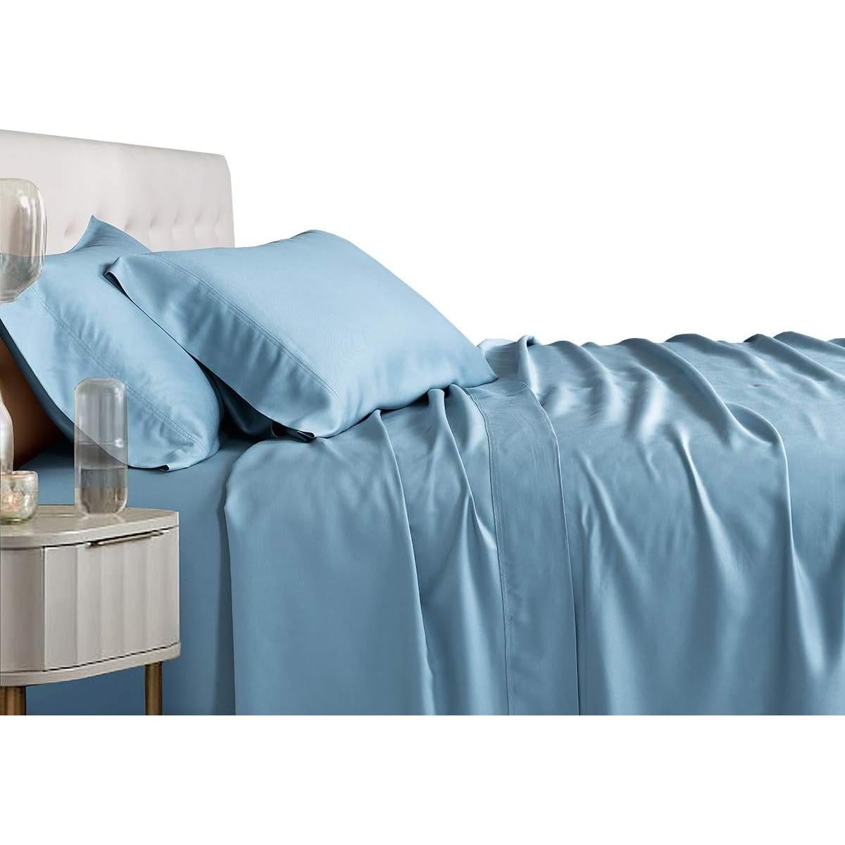 Juego de Sábanas Twin XL Royal Hotel 100% Viscosa Bambú Azul