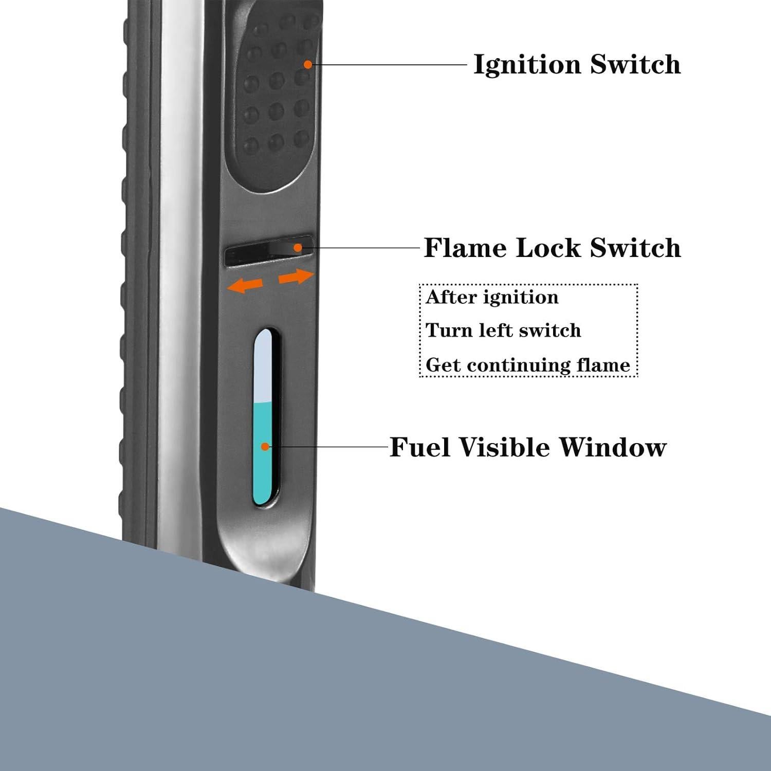 Encendedor Butano Yeuligo K7-TH Largo Ajustable 19.3 cm
