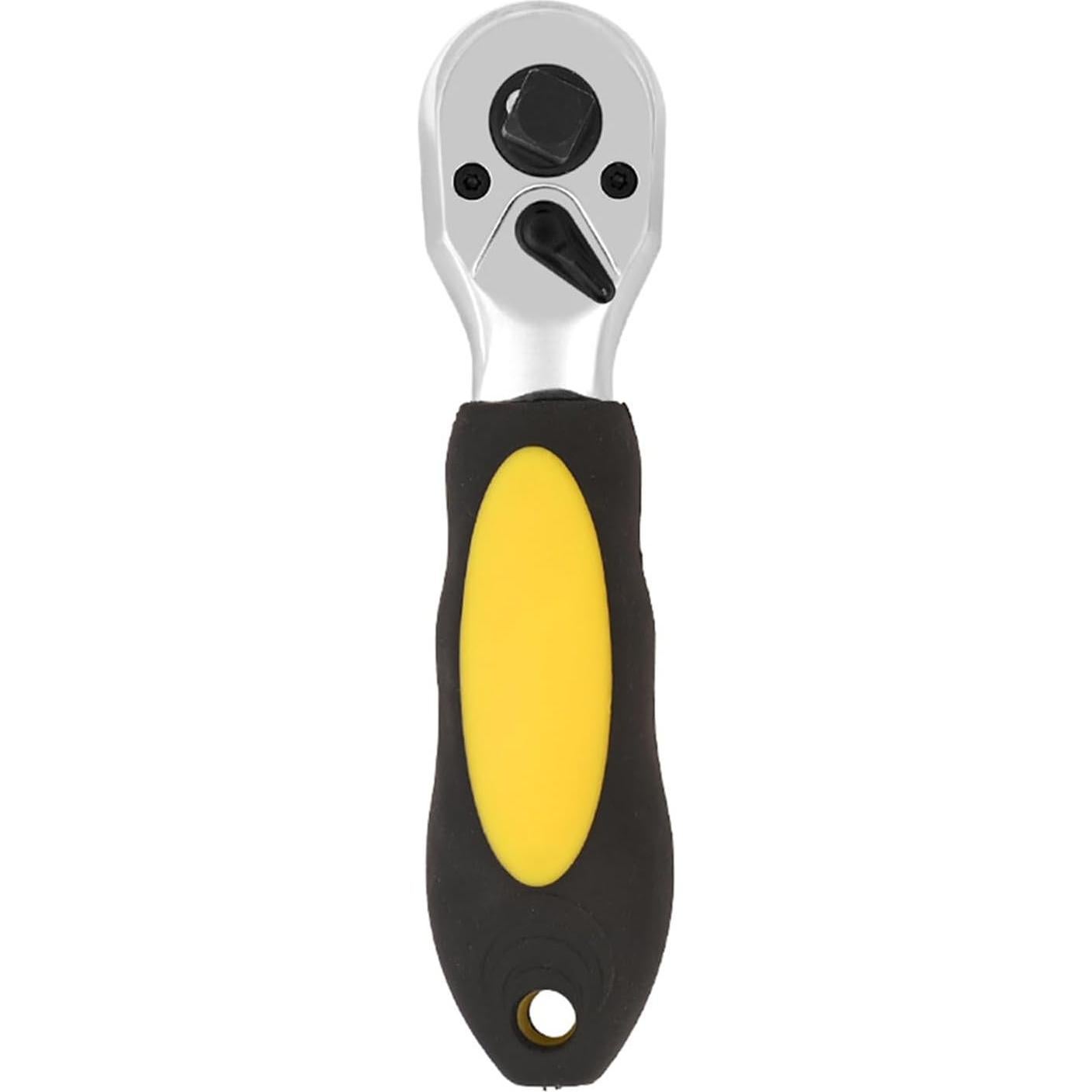 Llave de Carraca Muloo Doble Cabeza 72 Dientes Amarillo