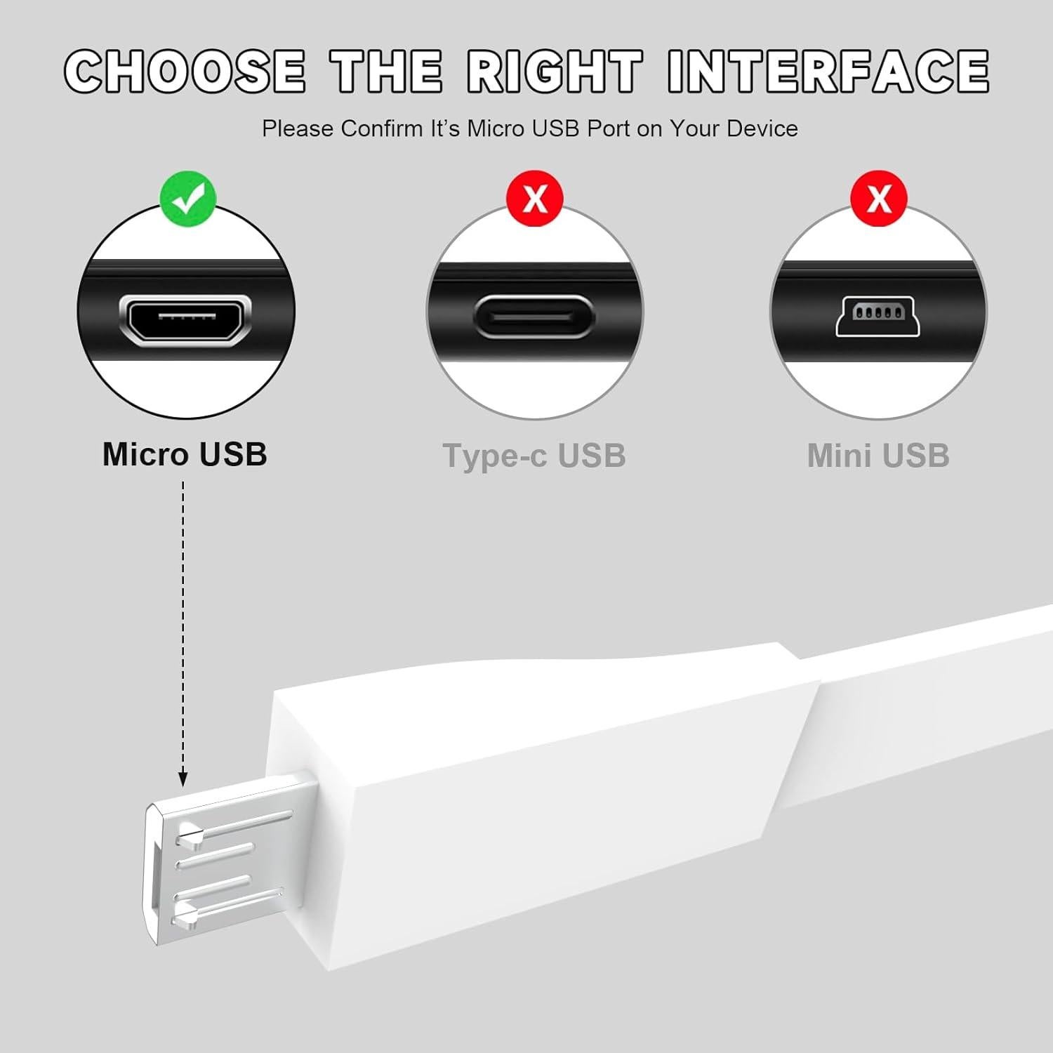 Cable de Carga USB Lusgawer para Ultimate Ears UE Boom Blanco