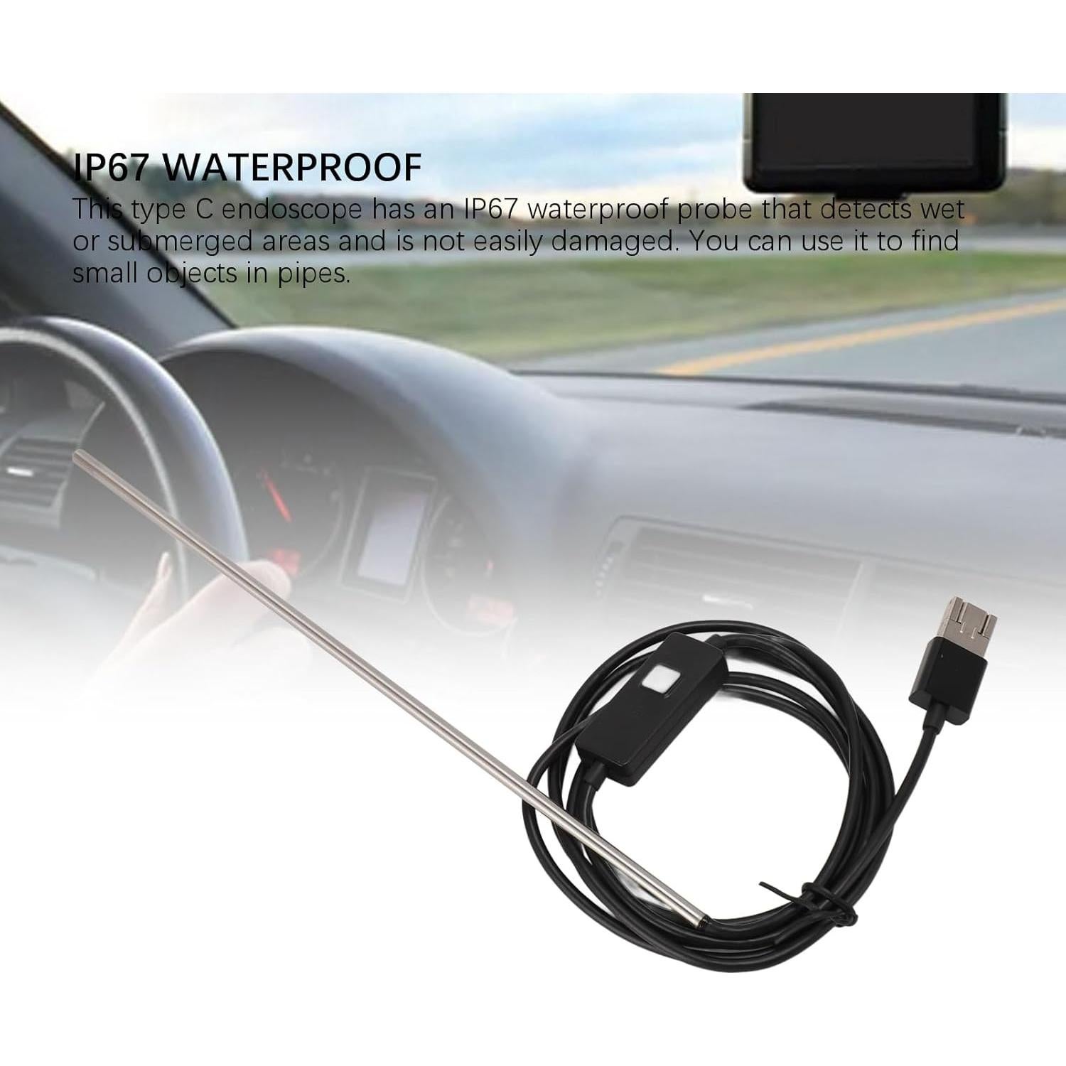 Endoscopio Industrial Sunicon 1.5m IP67 3 en 1 con 6 LEDs