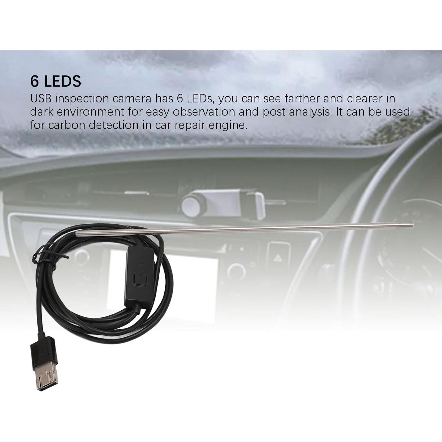 Endoscopio Industrial Sunicon 1.5m IP67 3 en 1 con 6 LEDs