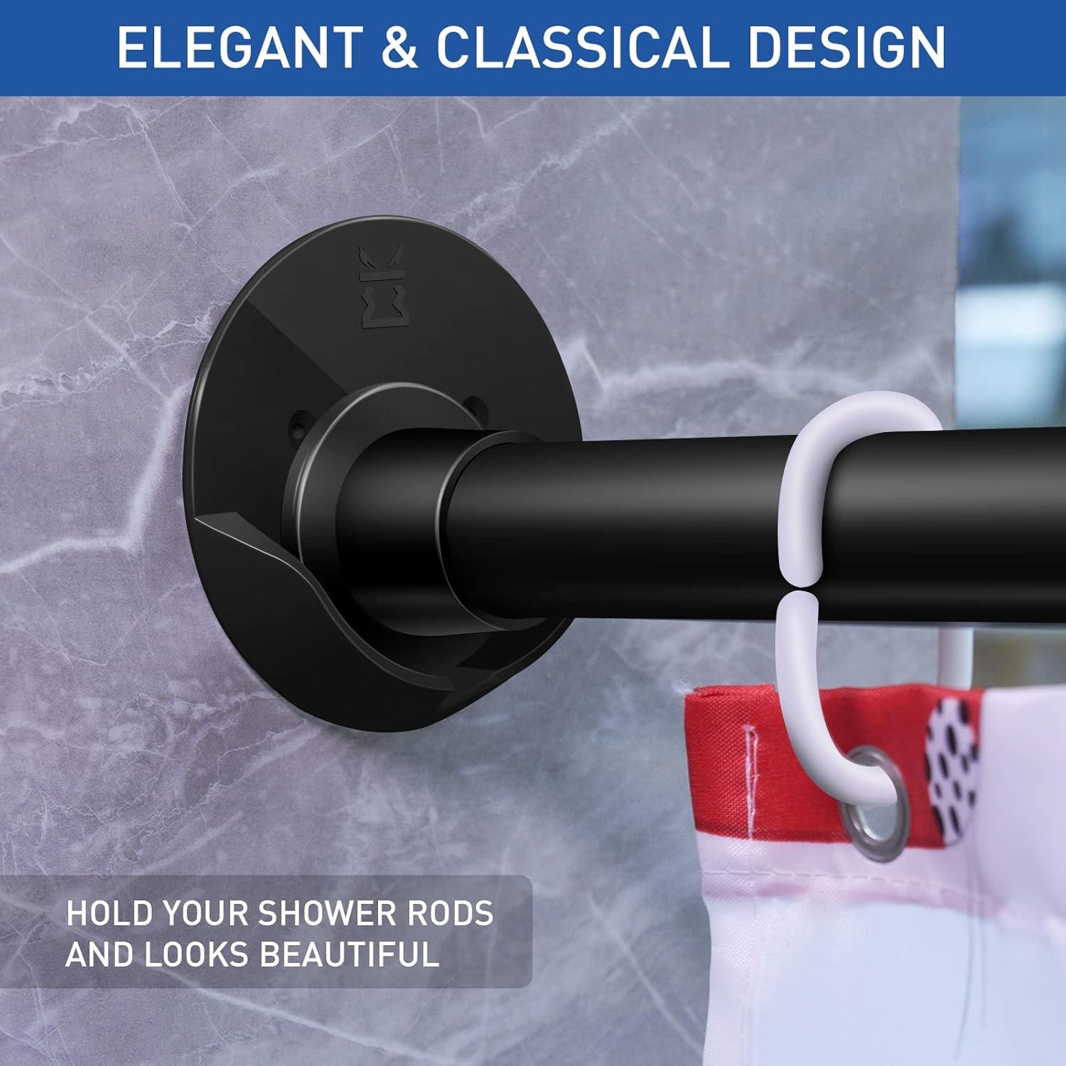 Soporte de Varilla de Cortina de Ducha Ajiaguo - Adhesivo y Tornillos