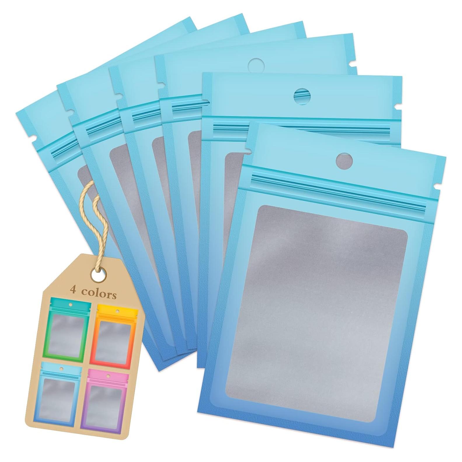 Bolsas Reutilizables Mylar FUNFERY 100 Pcs 6.9x9.9cm Azul