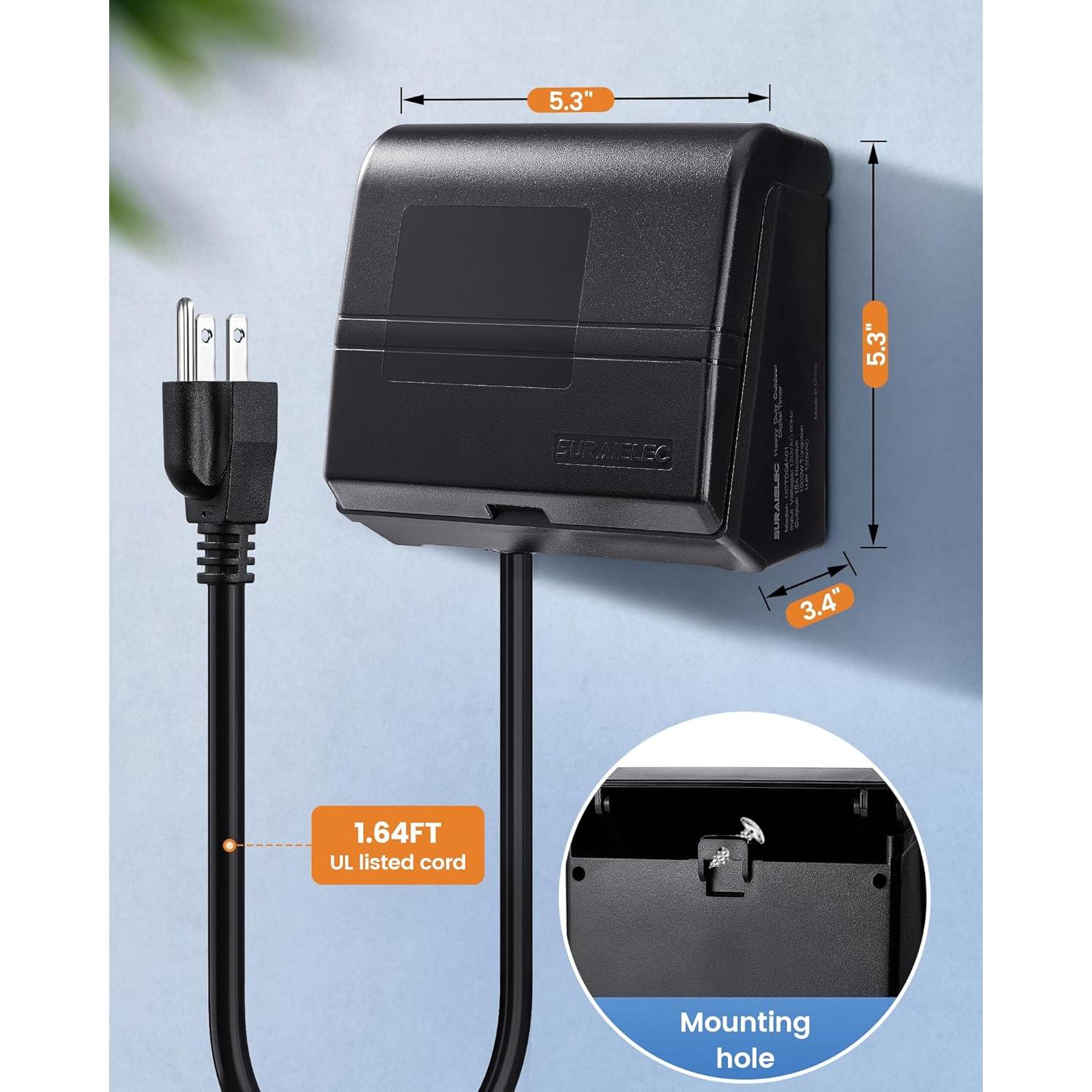 Temporizador Digital SURAIELEC para Piscinas 15A 125V