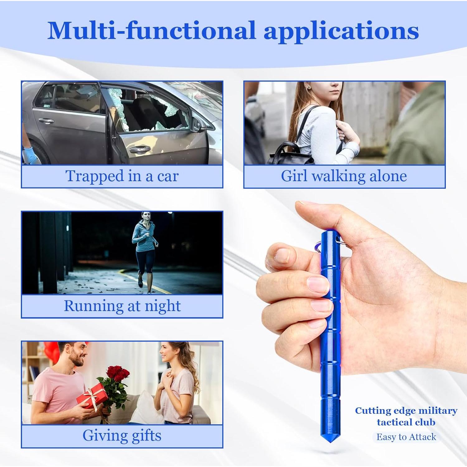 Juego de Llaveros de Seguridad 3 en 1 - Autodefensa y Emergencia