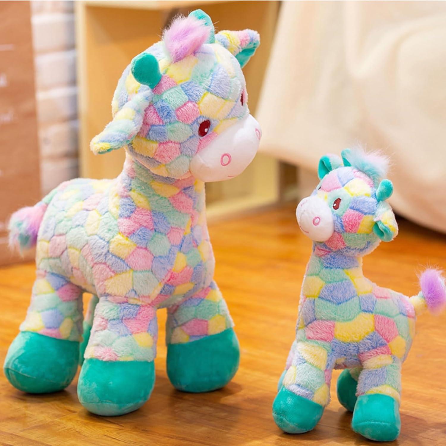 Juguete de Peluche Jirafa Arcoíris TUKVESZE 33 cm Suave