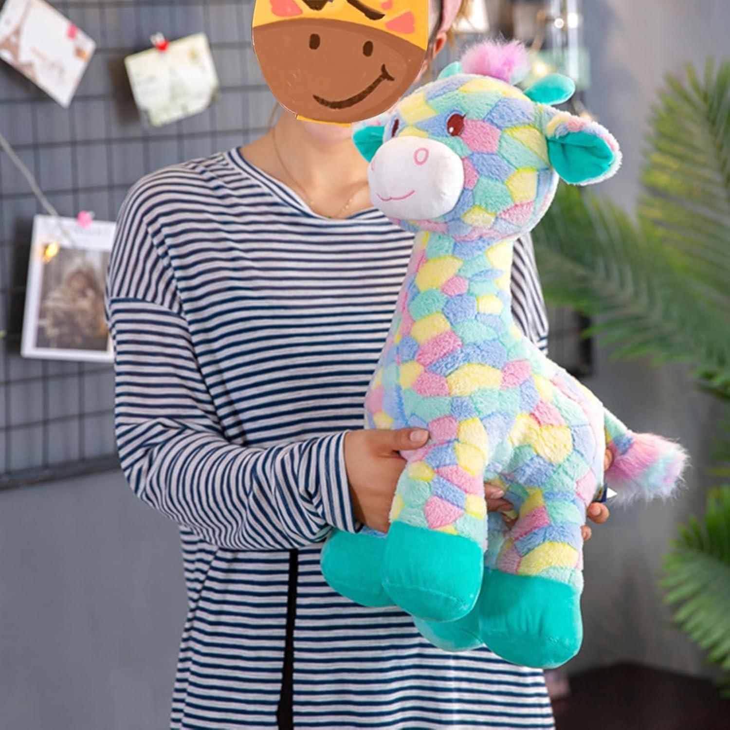 Juguete de Peluche Jirafa Arcoíris TUKVESZE 33 cm Suave