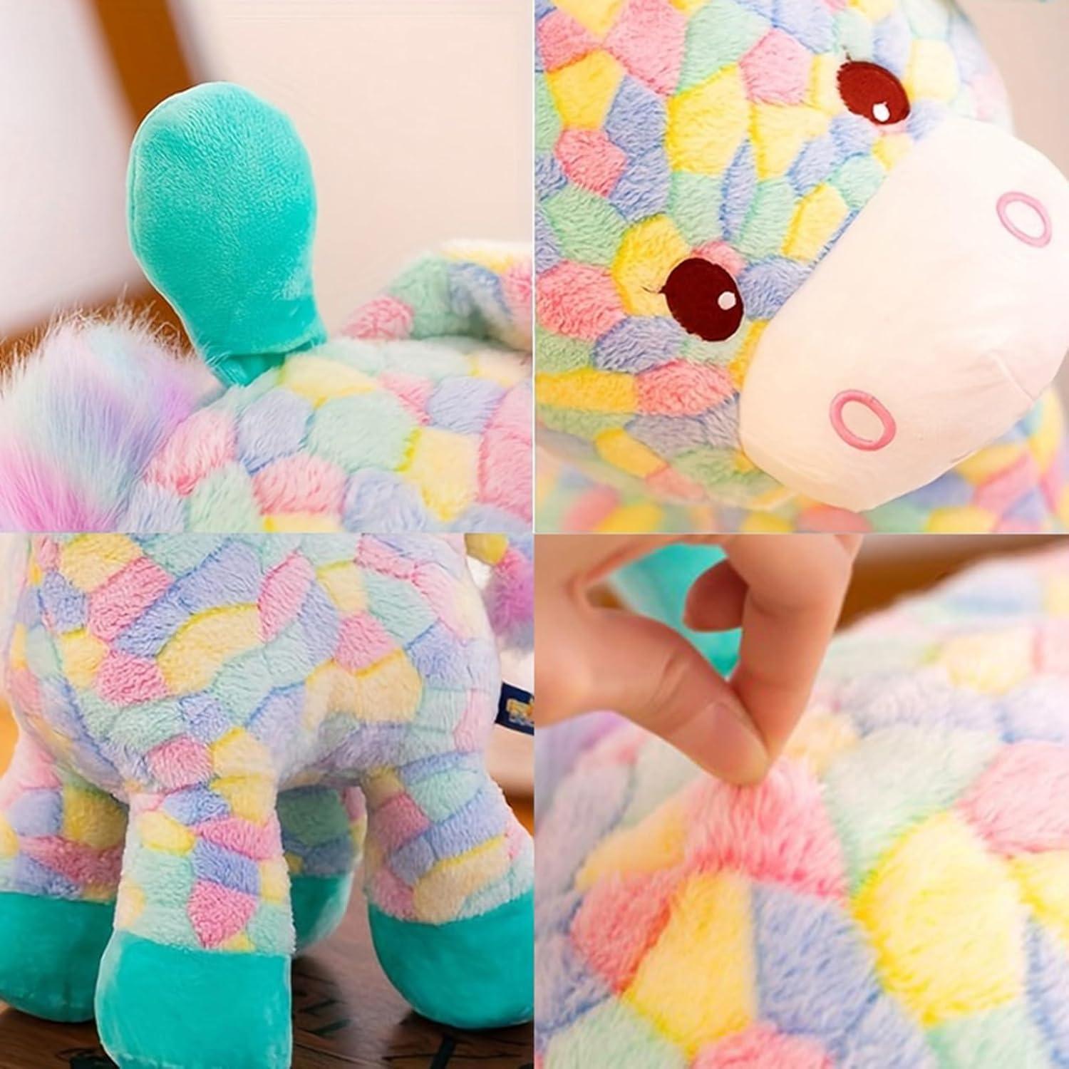 Juguete de Peluche Jirafa Arcoíris TUKVESZE 33 cm Suave