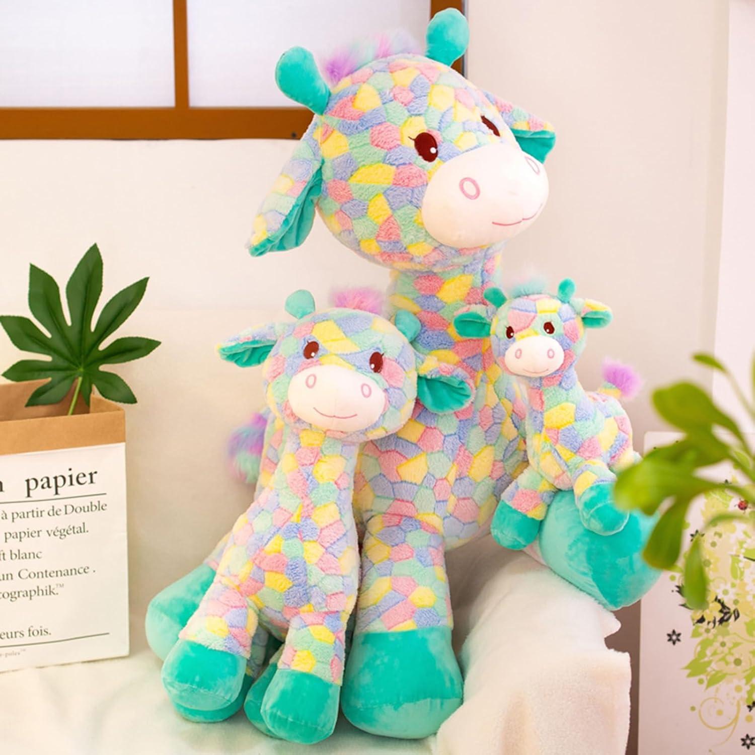 Juguete de Peluche Jirafa Arcoíris TUKVESZE 33 cm Suave