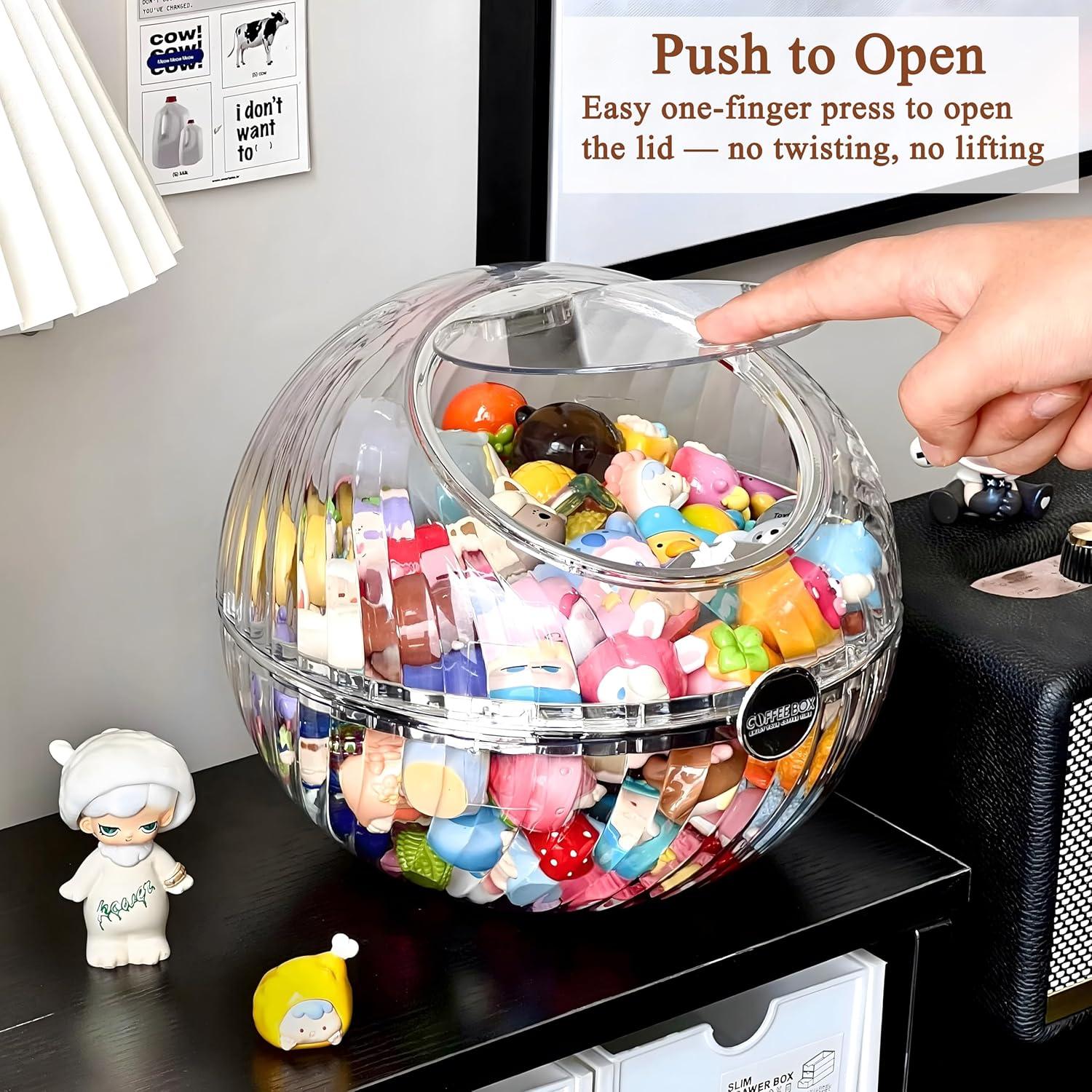 Large Capacity K Cup Holder Organizer with Lid - Clear Coffee Pod Storage for Kitchen Counter and Office Desktop, Coffee Bar Accessories ＆Decor