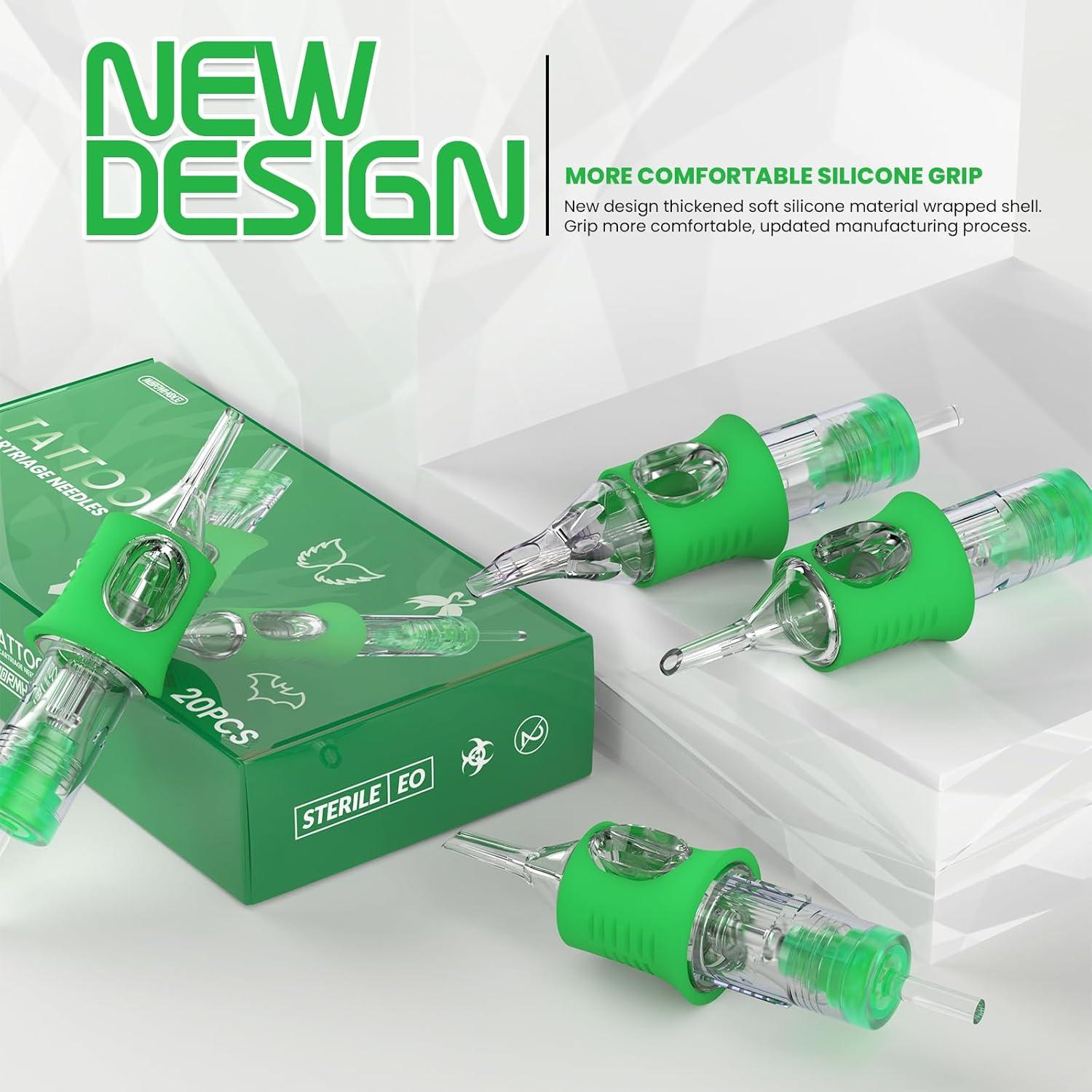 Agujas de Tatuaje Wormhole 20 Pcs Cartucho Mixto 1003RL 1005RL 1005RM 1007RM