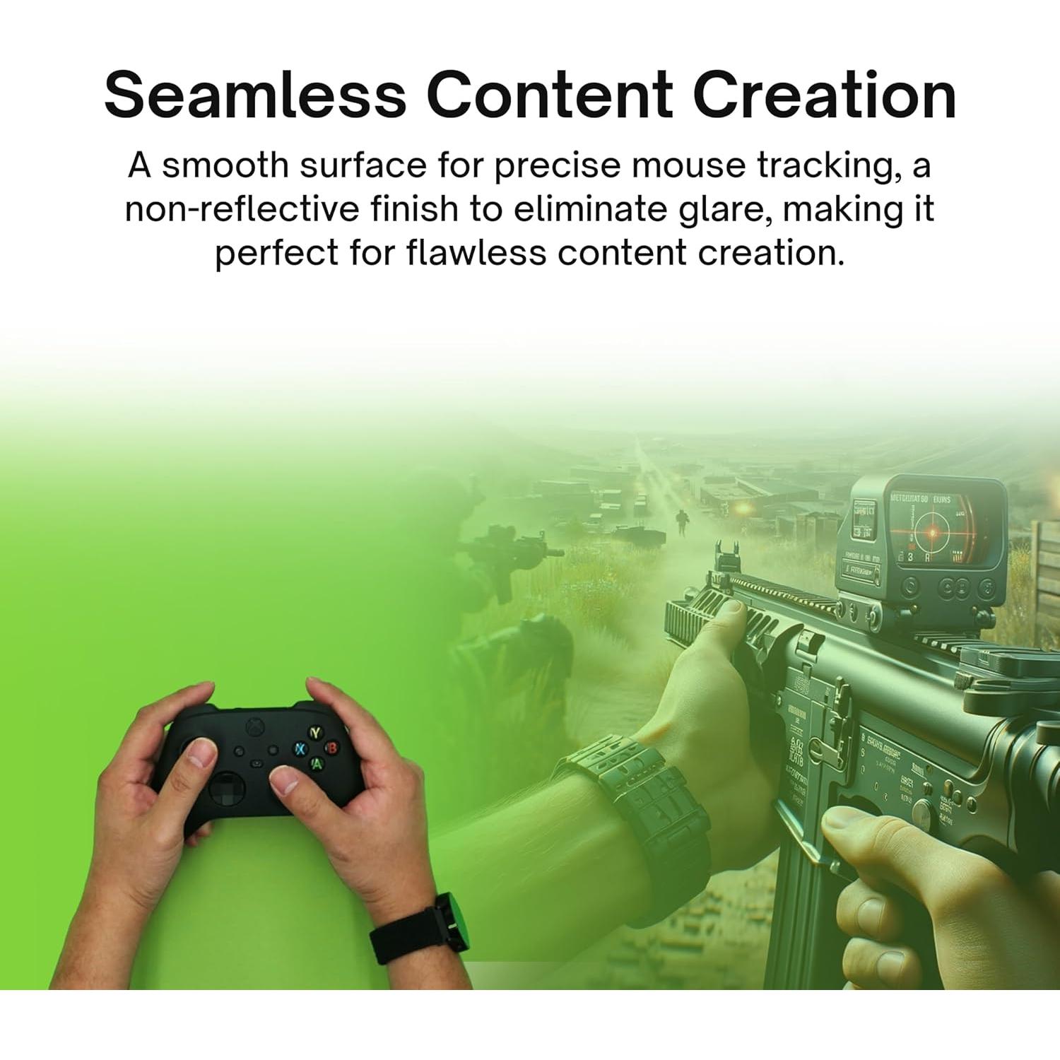 Alfombrilla de Ratón Grande Pixio Verde Chroma Key 45x39cm