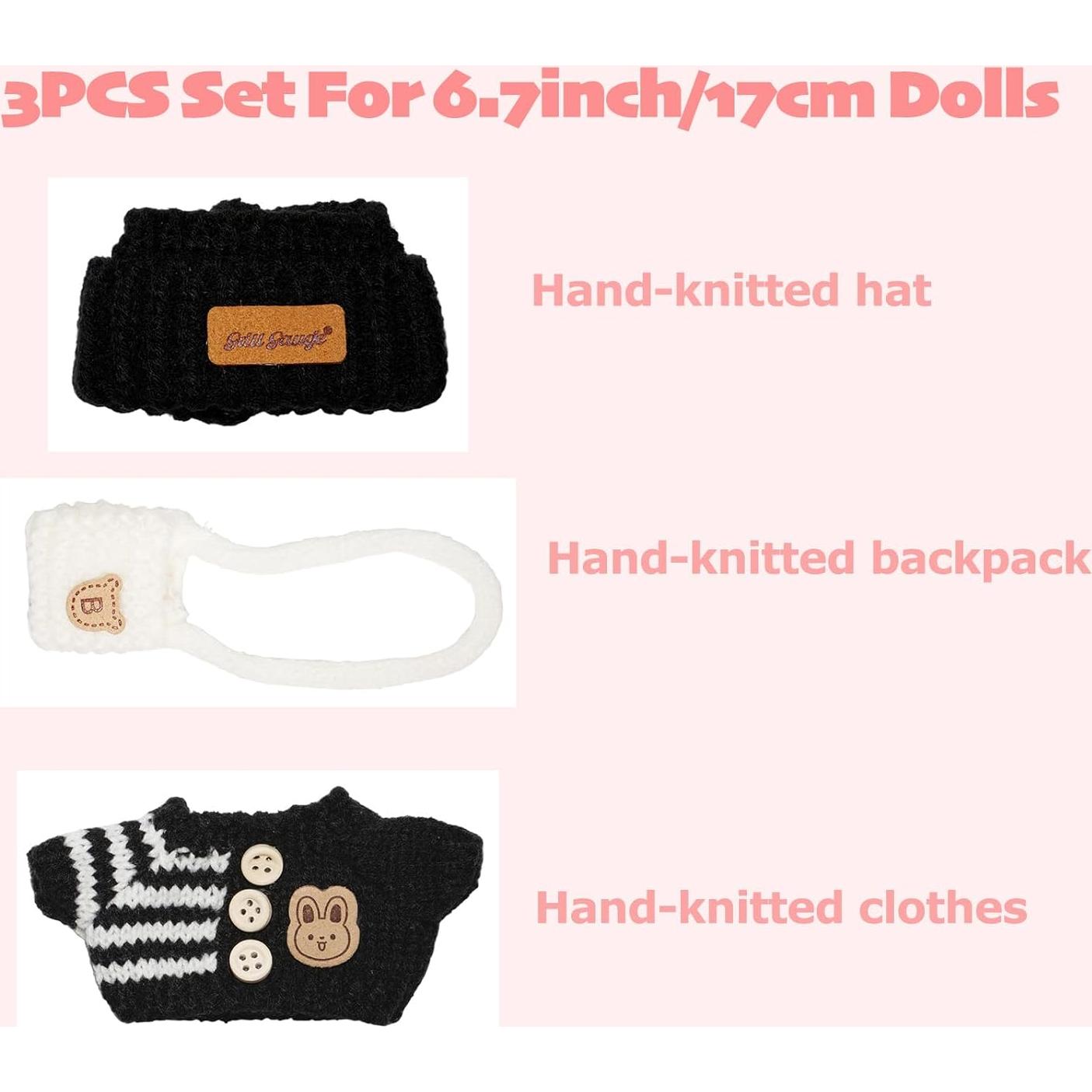 Conjunto de Ropa para Muñecas 17cm GrillGauge 3 Piezas Negro