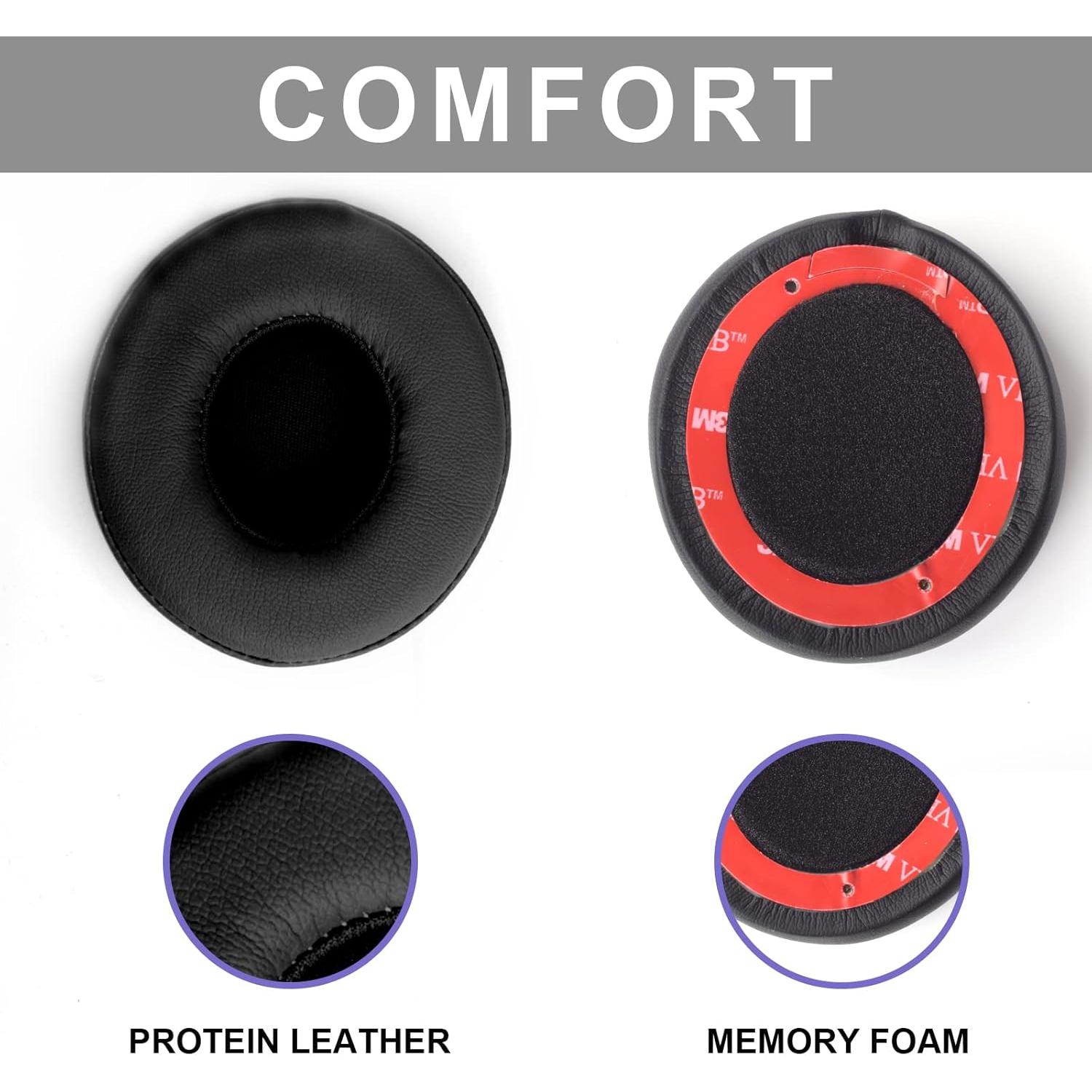 Almohadillas de Reemplazo Saipomor para Auriculares Beats Solo 2 - Negro