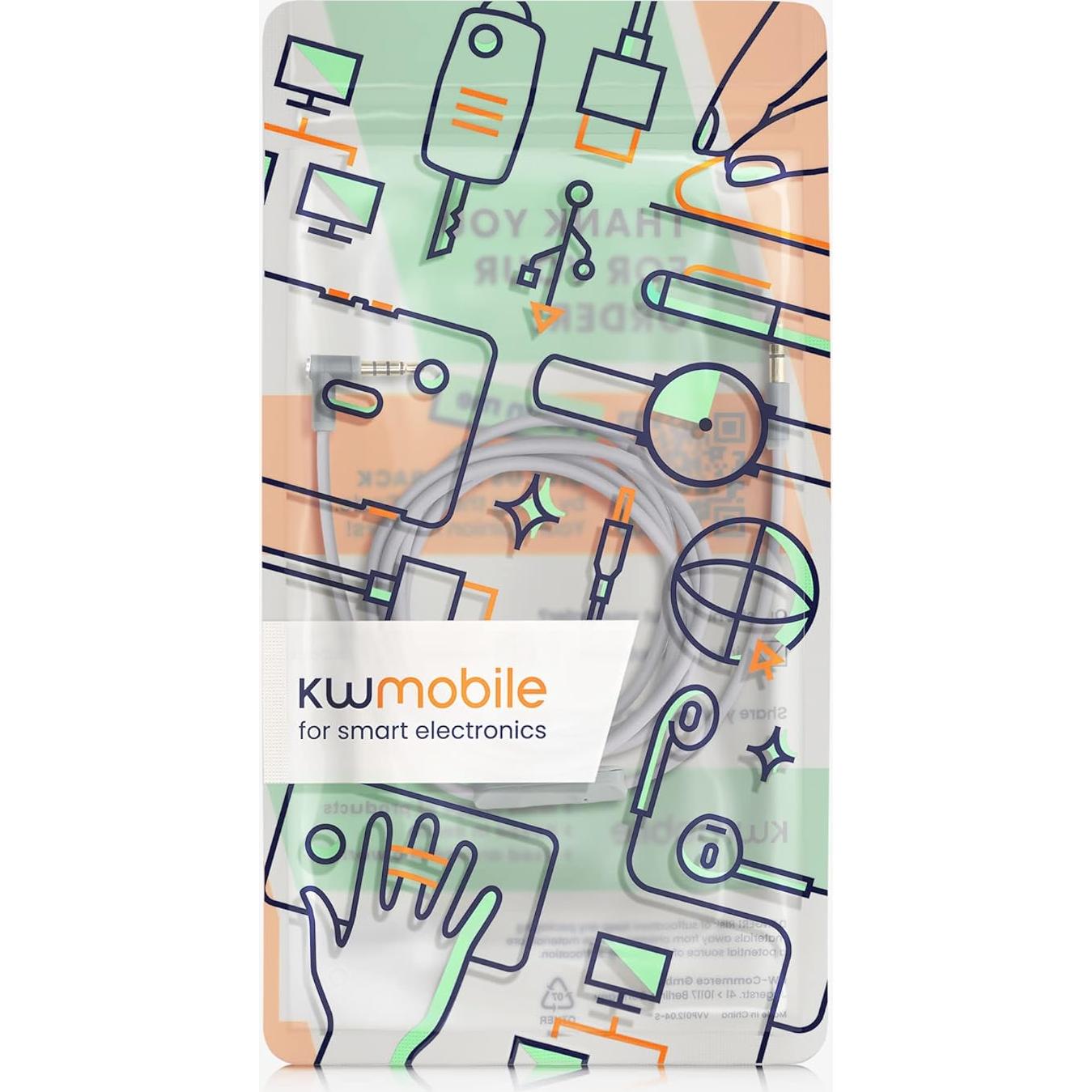 Cable de Auriculares kwmobile 140cm para Beats Studio y Solo - Gris