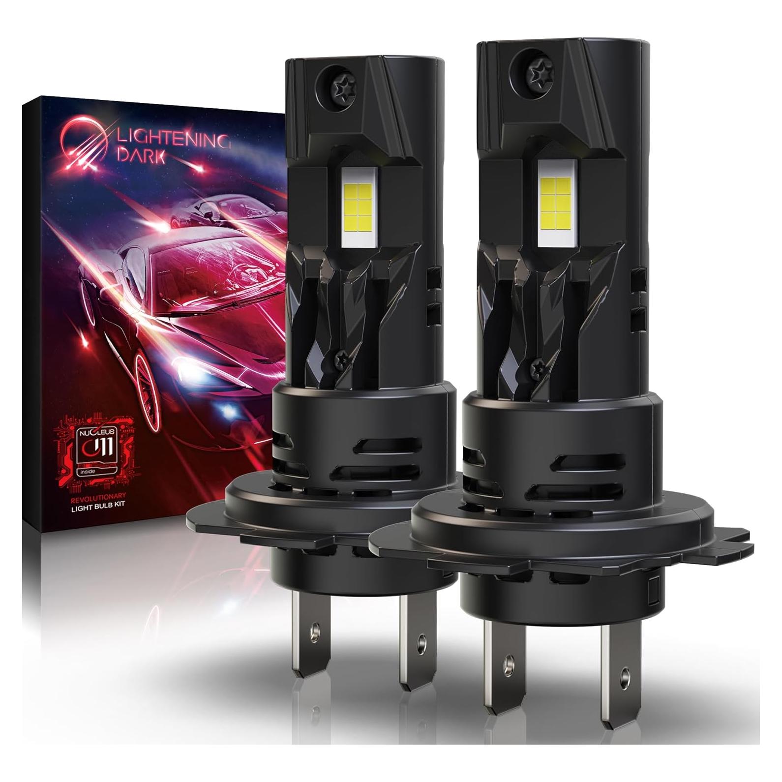 Bombillas LED H7 LIGHTENING DARK 6500K 600% Brillo (Paquete de 2)