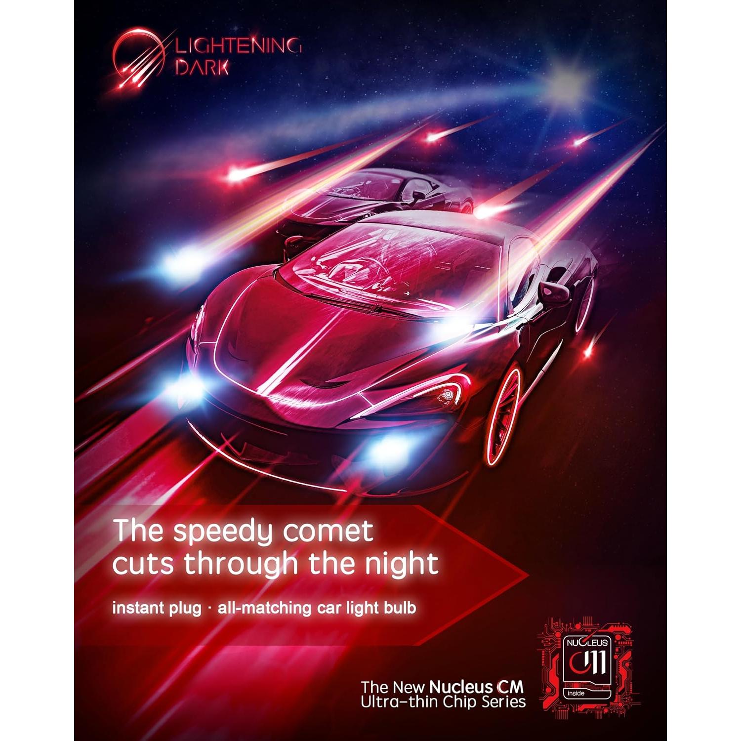 Bombillas LED H7 LIGHTENING DARK 6500K 600% Brillo (Paquete de 2)