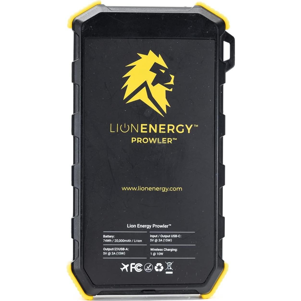 Banco de Energía Portátil Lion Energy 20,000mAh con Linterna