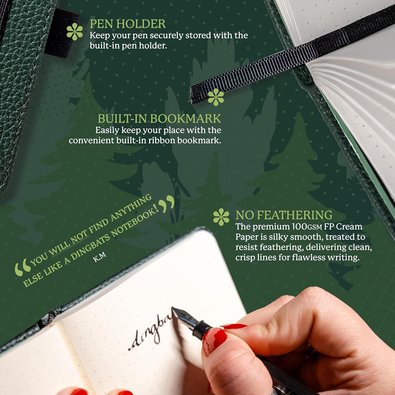 Cuaderno A6 Dingbats Notebooks Verde Ciervo Tapa Dura Liso