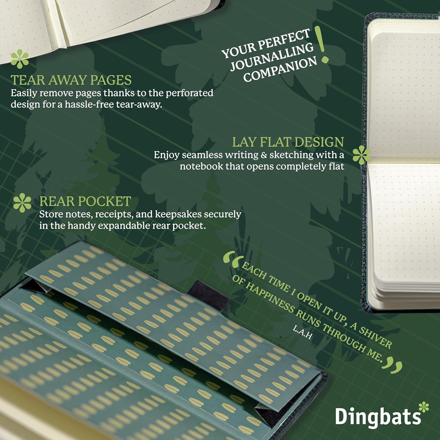 Cuaderno A6 Dingbats Notebooks Verde Ciervo Tapa Dura Liso