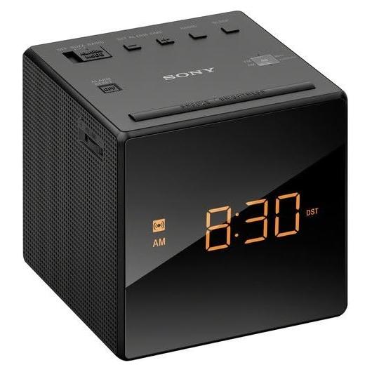 Reloj Despertador Digital Sony AM/FM Compacto Negro