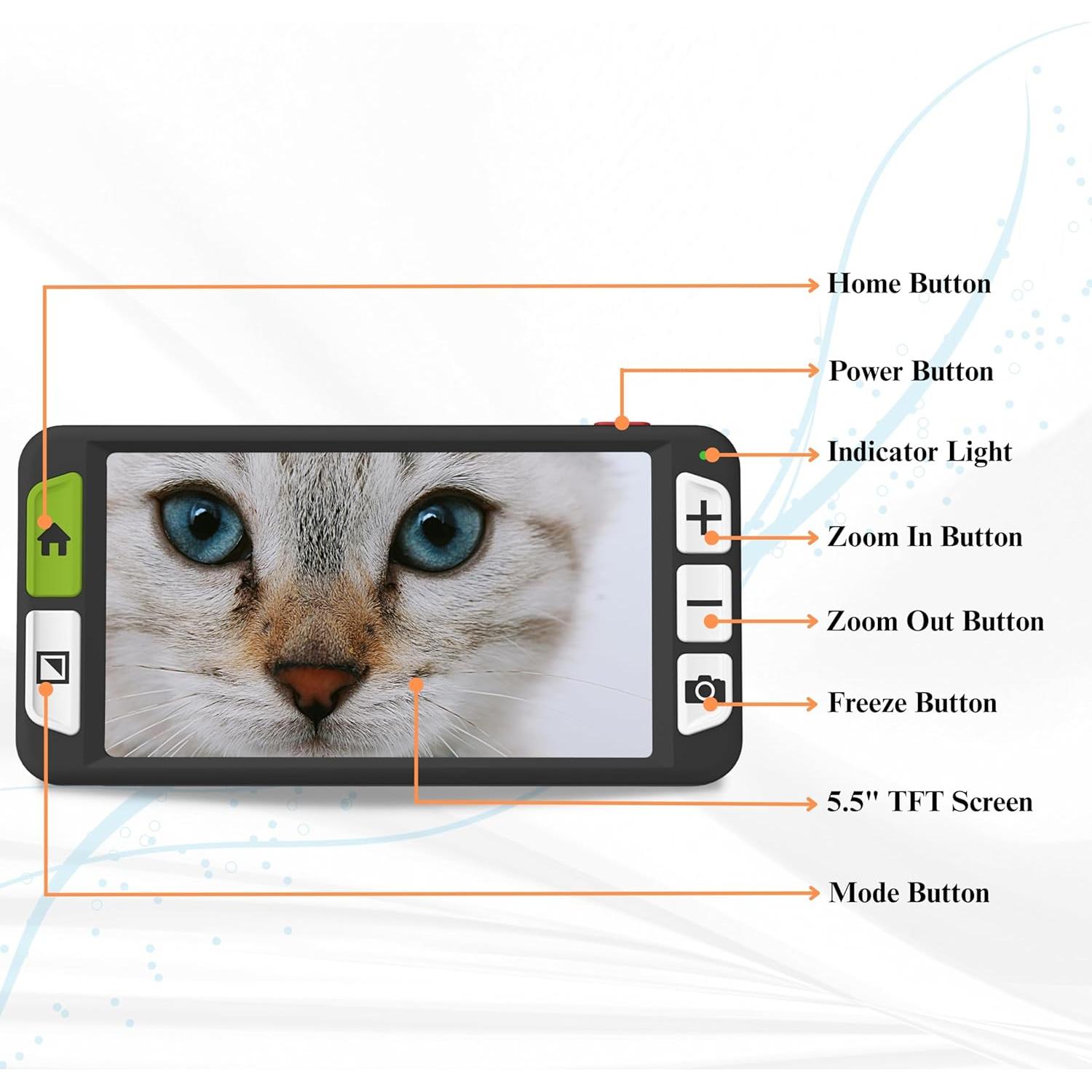 Lupa Electrónica Zoomax Luna 6 HD - 6" Pantalla, Carga Inalámbrica