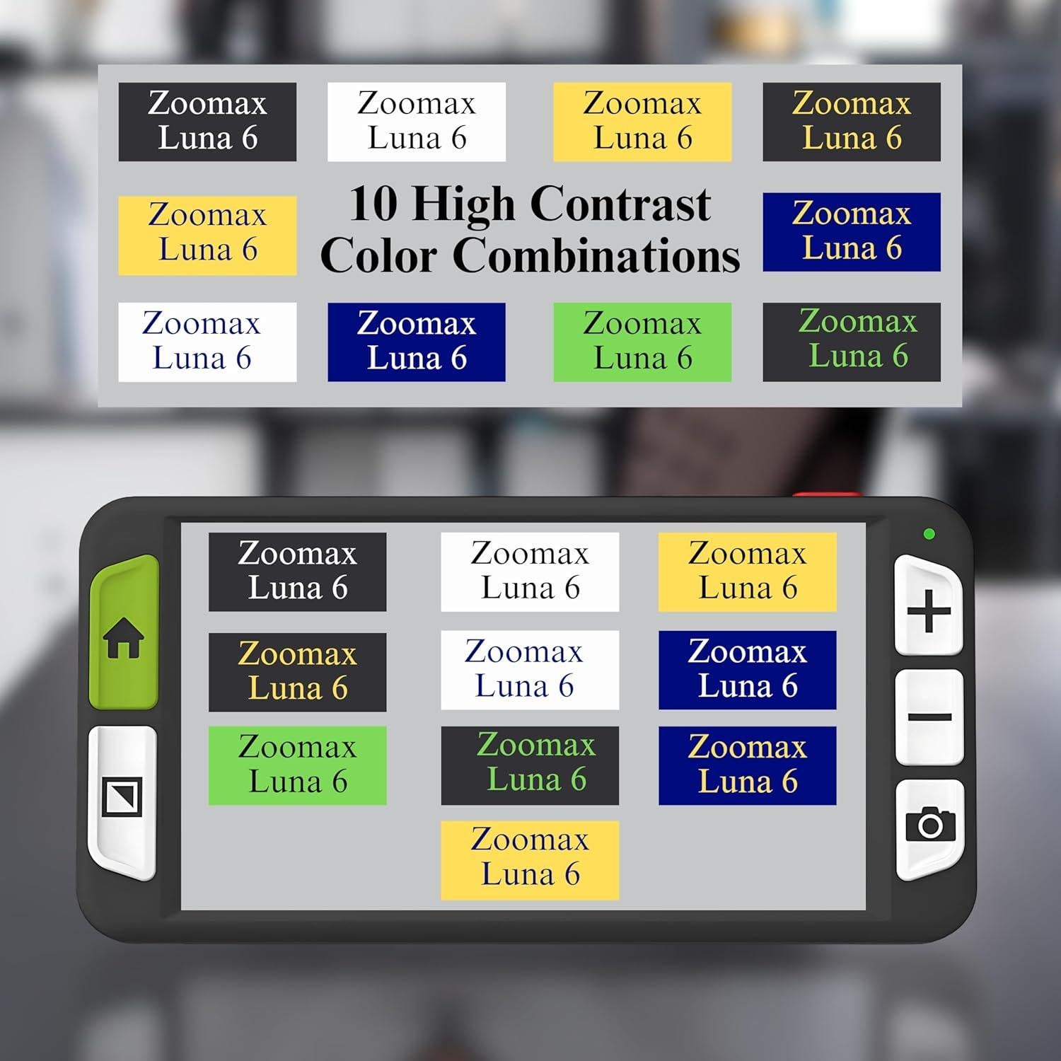 Lupa Electrónica Zoomax Luna 6 HD - 6" Pantalla, Carga Inalámbrica