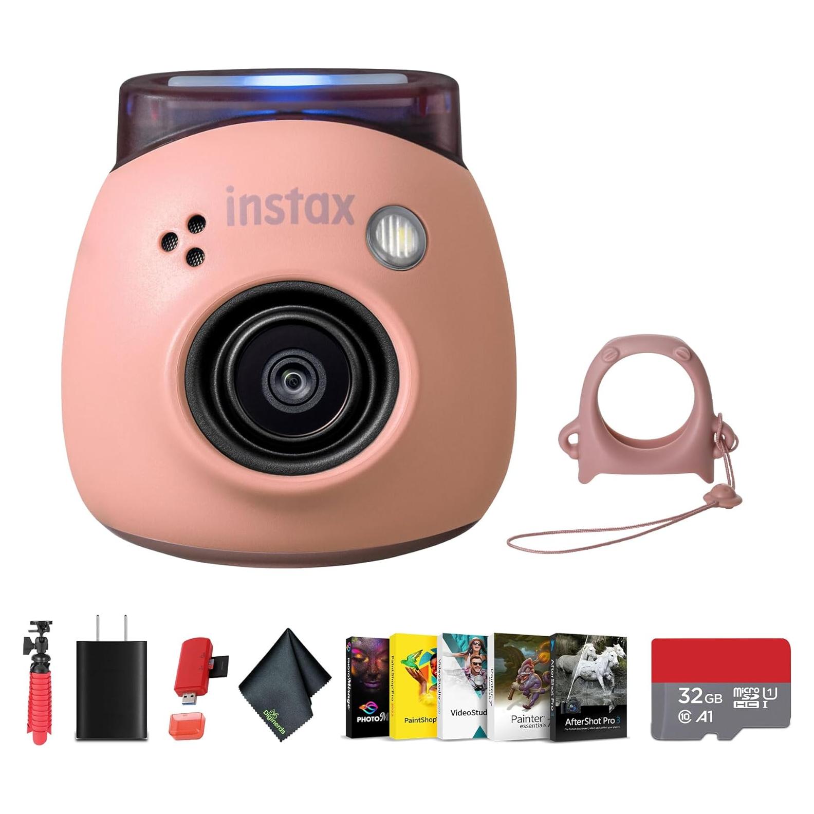 Cámara Digital FUJIFILM INSTAX PAL Rosa + Trípode 30cm + Accesorios