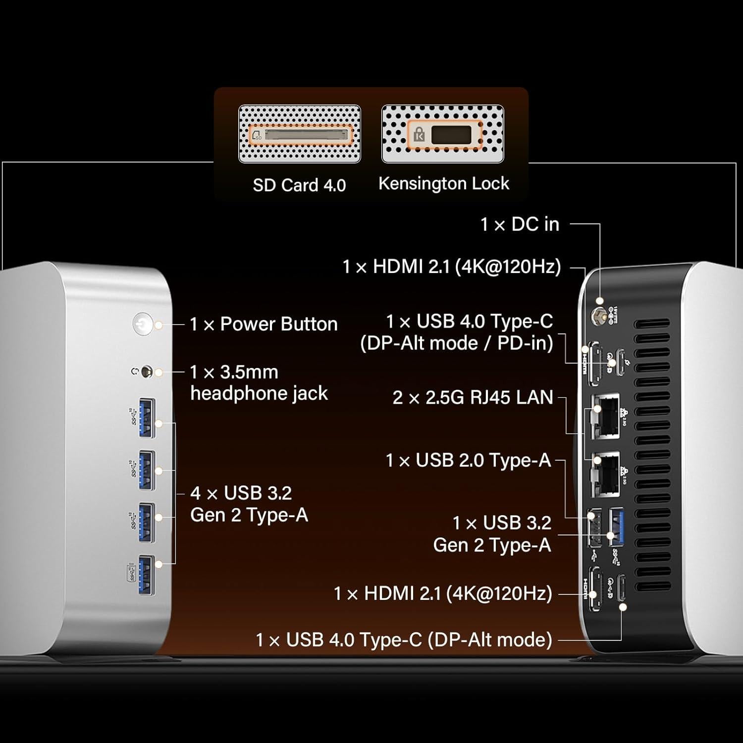 Mini PC GEEKOM A9 Max Ryzen AI 9 HX370 32GB 2TB SSD