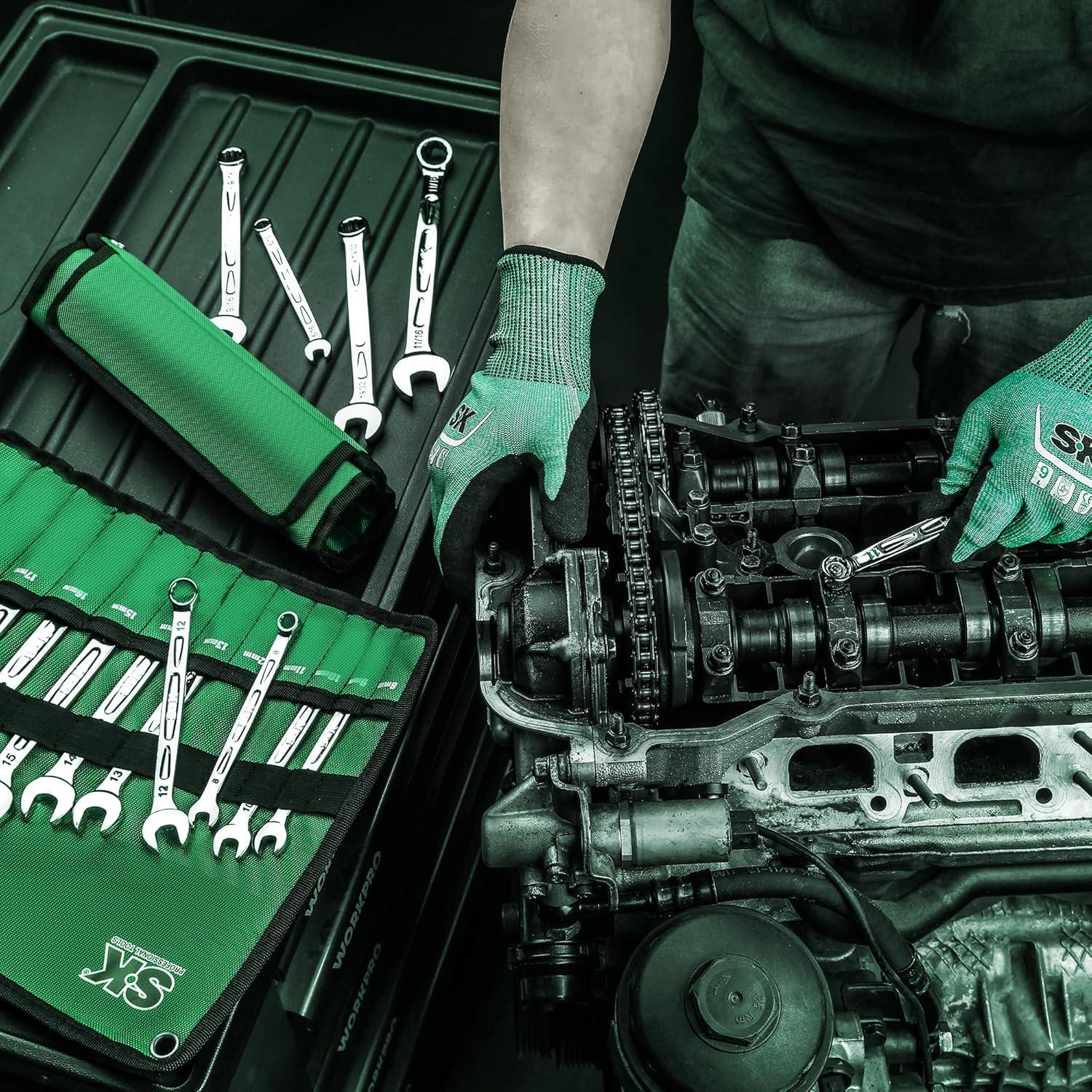 Juego de Llaves Combinadas SK 23 Piezas 8 a 19 mm y SAE