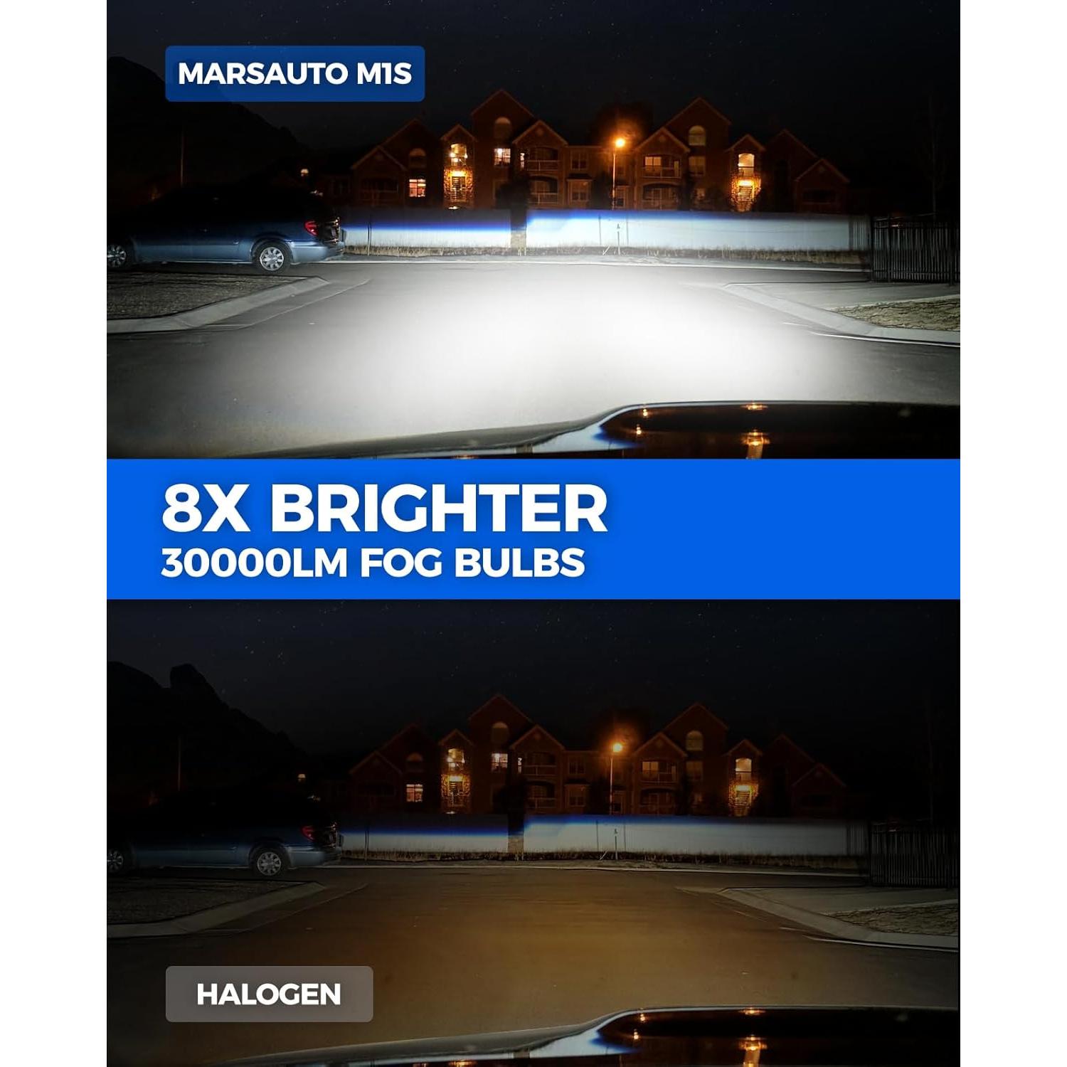 Bombillas H7 Marsauto M1S 30000LM 6000K IP68 Impermeables
