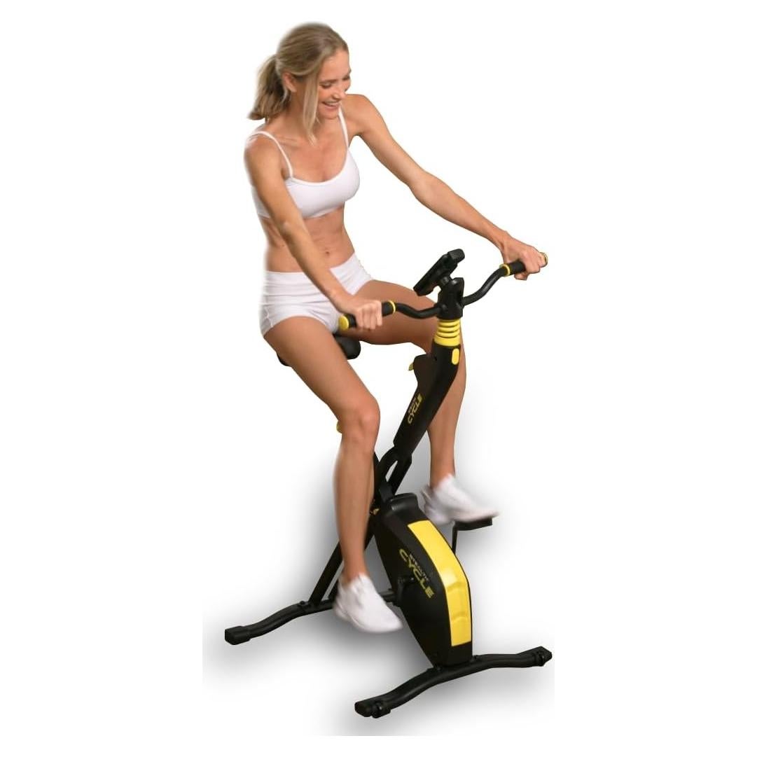 STEALTH GAME CYCLE: Full-Body Workout X-Bike, Gamified Cardio with 5 Free Games, Foldable Magnetic Cycle, Phone Holder + Free Fitness App (Optional Premium Subscription)