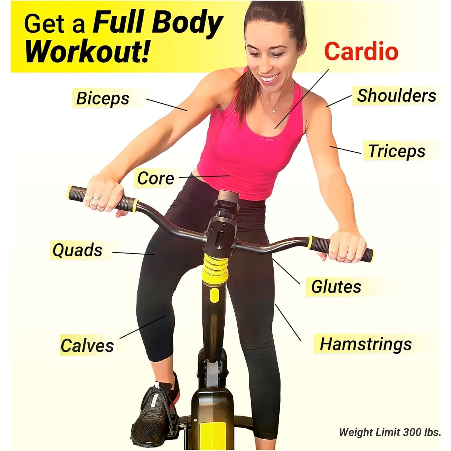 STEALTH GAME CYCLE: Full-Body Workout X-Bike, Gamified Cardio with 5 Free Games, Foldable Magnetic Cycle, Phone Holder + Free Fitness App (Optional Premium Subscription)