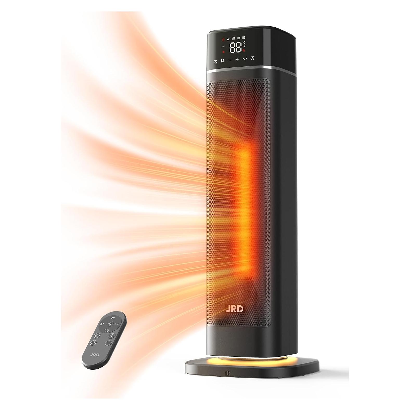 Calentador Eléctrico Portátil JRD 1500W 24" Oscilante 80°