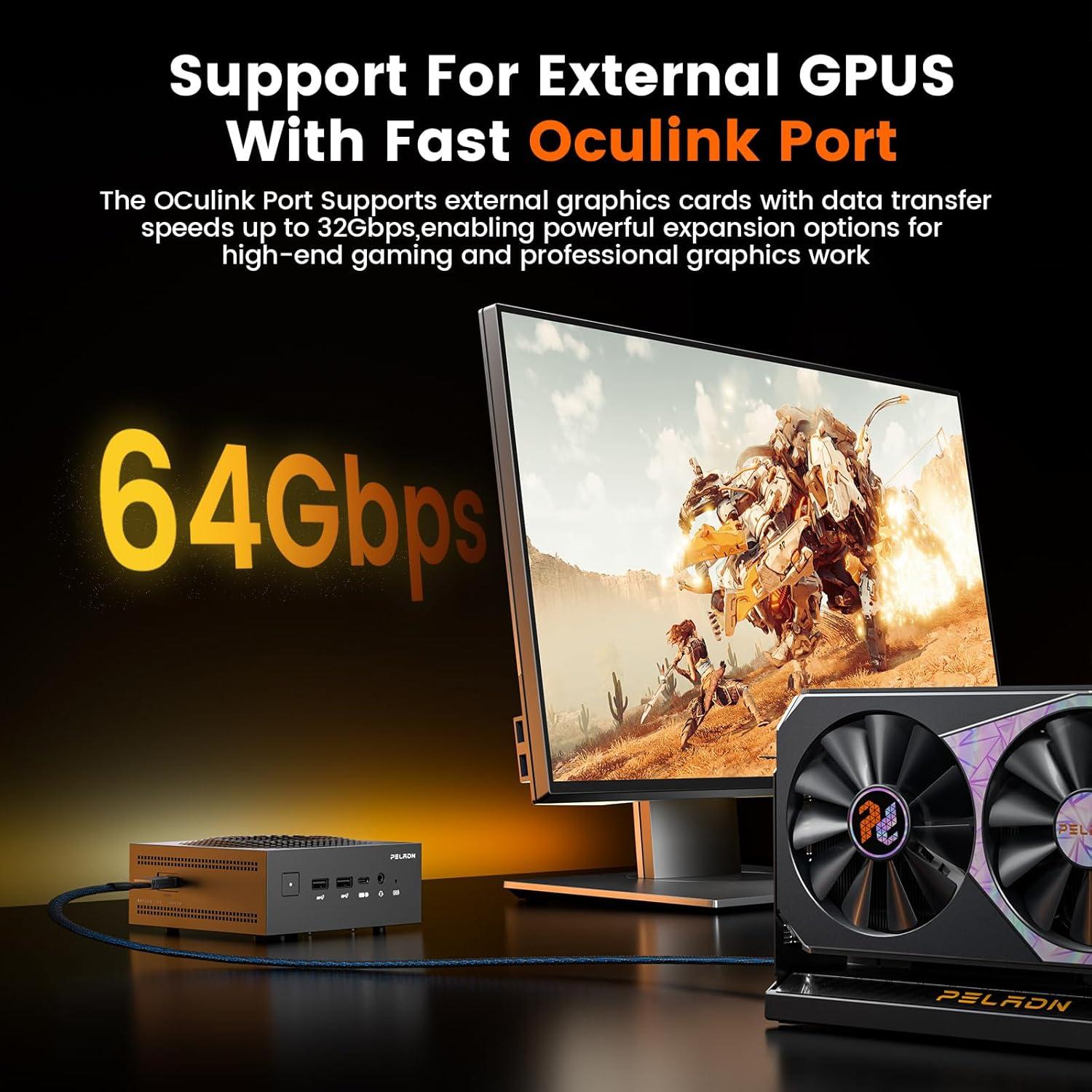 Mini PC PELADN HO5 Ryzen AI 9 HX 370 32GB 1TB SSD