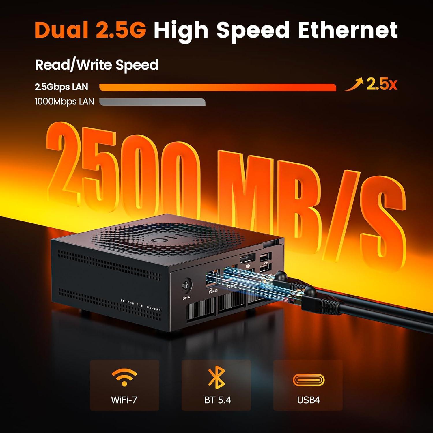 Mini PC PELADN HO5 Ryzen AI 9 HX 370 32GB 1TB SSD