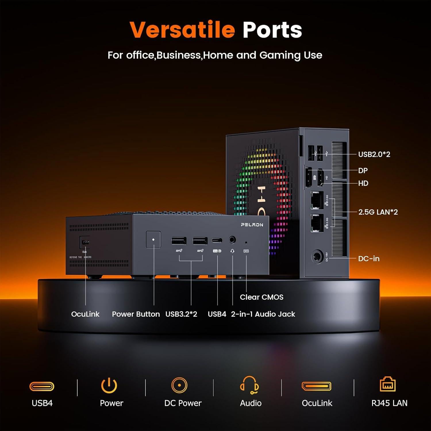 Mini PC PELADN HO5 Ryzen AI 9 HX 370 32GB 1TB SSD