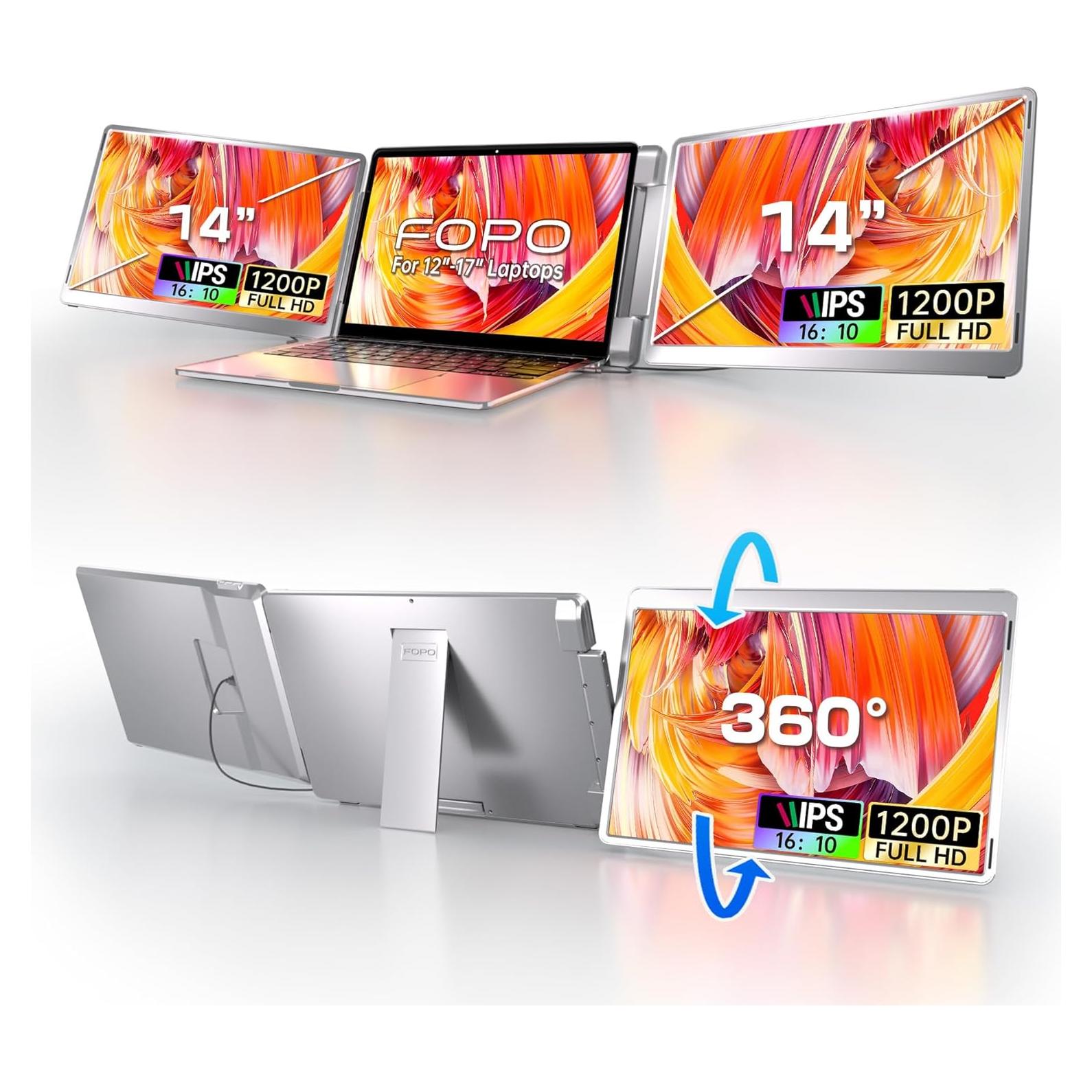 Extensor de Pantalla FOPO S7 14" FHD 1200P para Laptop